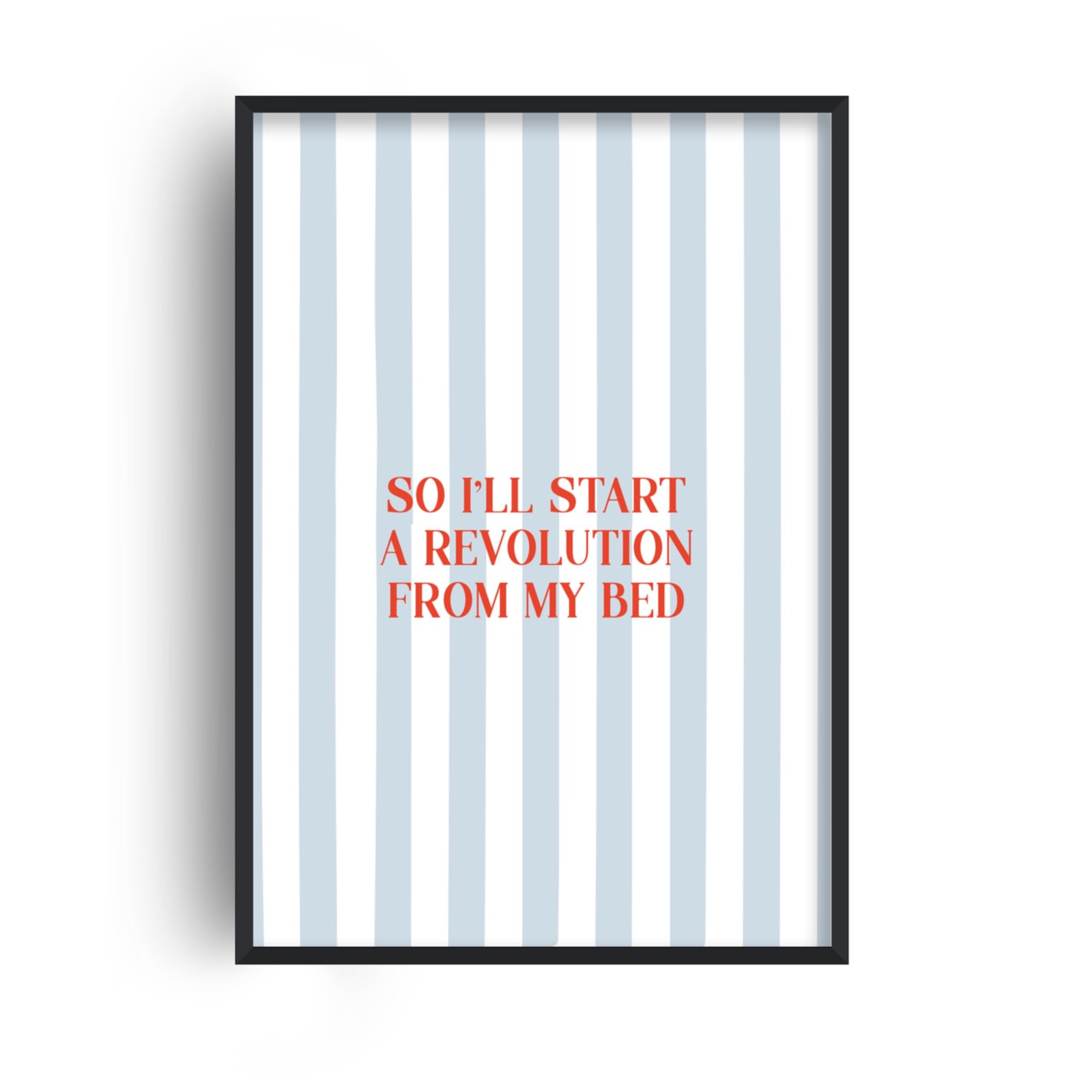 Fanclub Red / Blue Start A Revolution Oasis Retro Music Giclée Art Print A2 In Red/blue