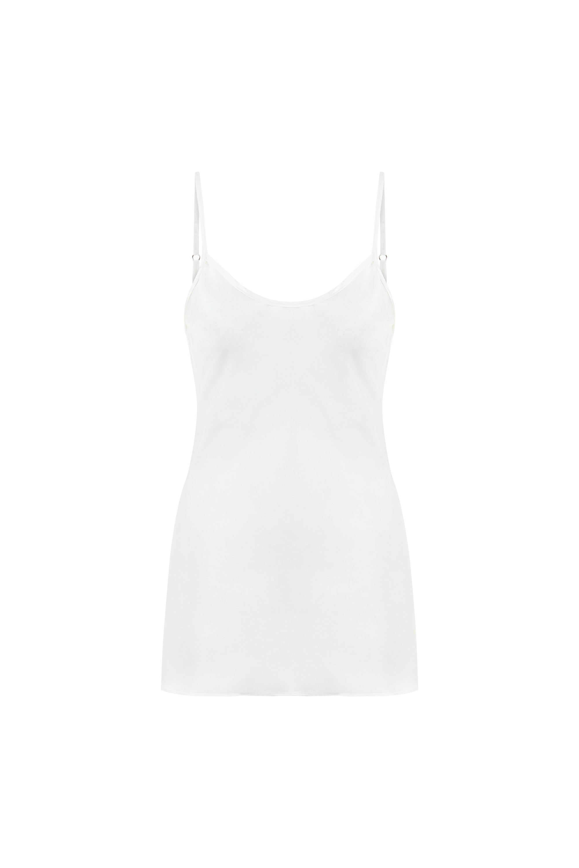 Mers Silk Women's White Luna Silk Halter Top In White
