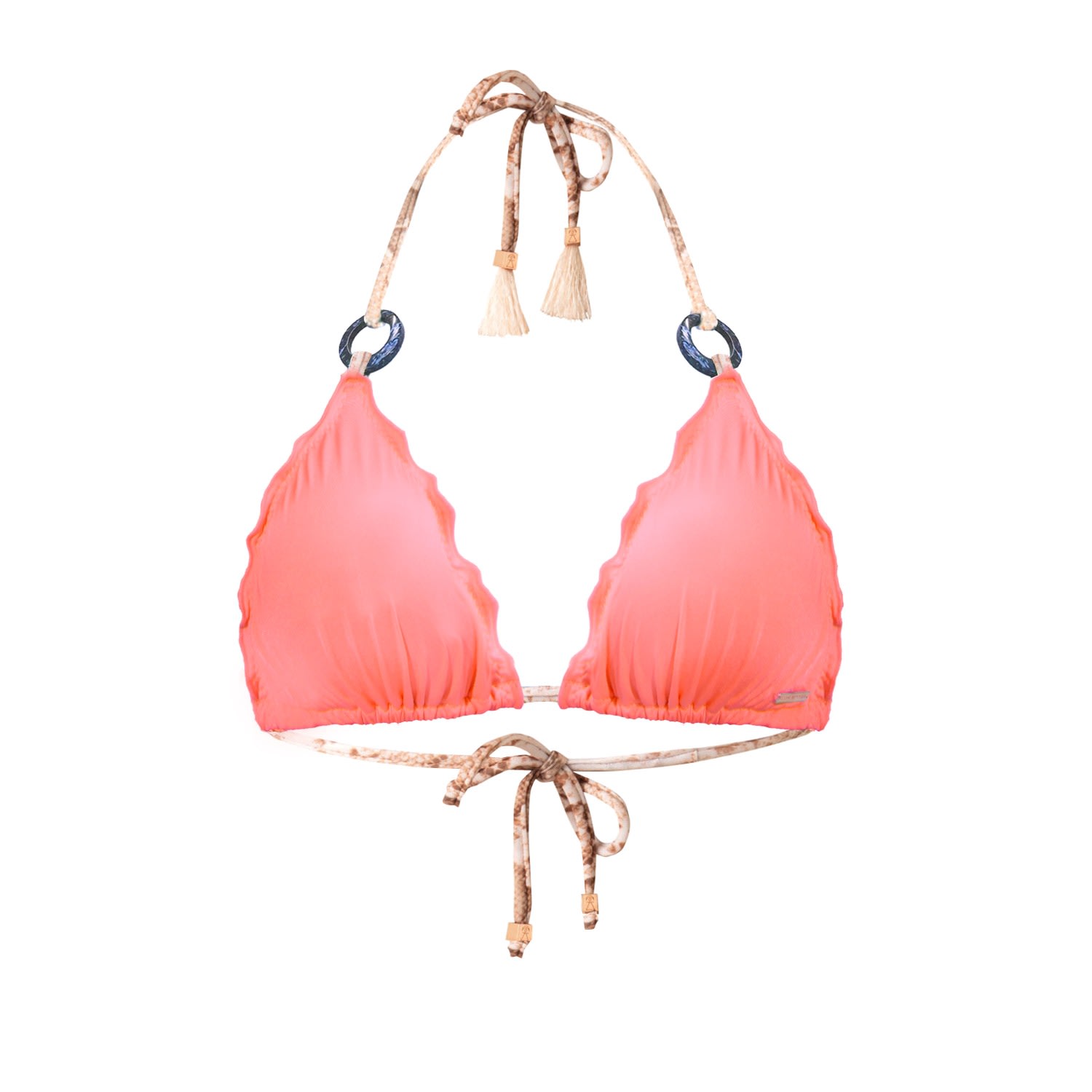 Women’s Pink / Purple / Red Ibiza Triangle Bikini Top Savina Coral Red Extra Large Elin Ritter Ibiza