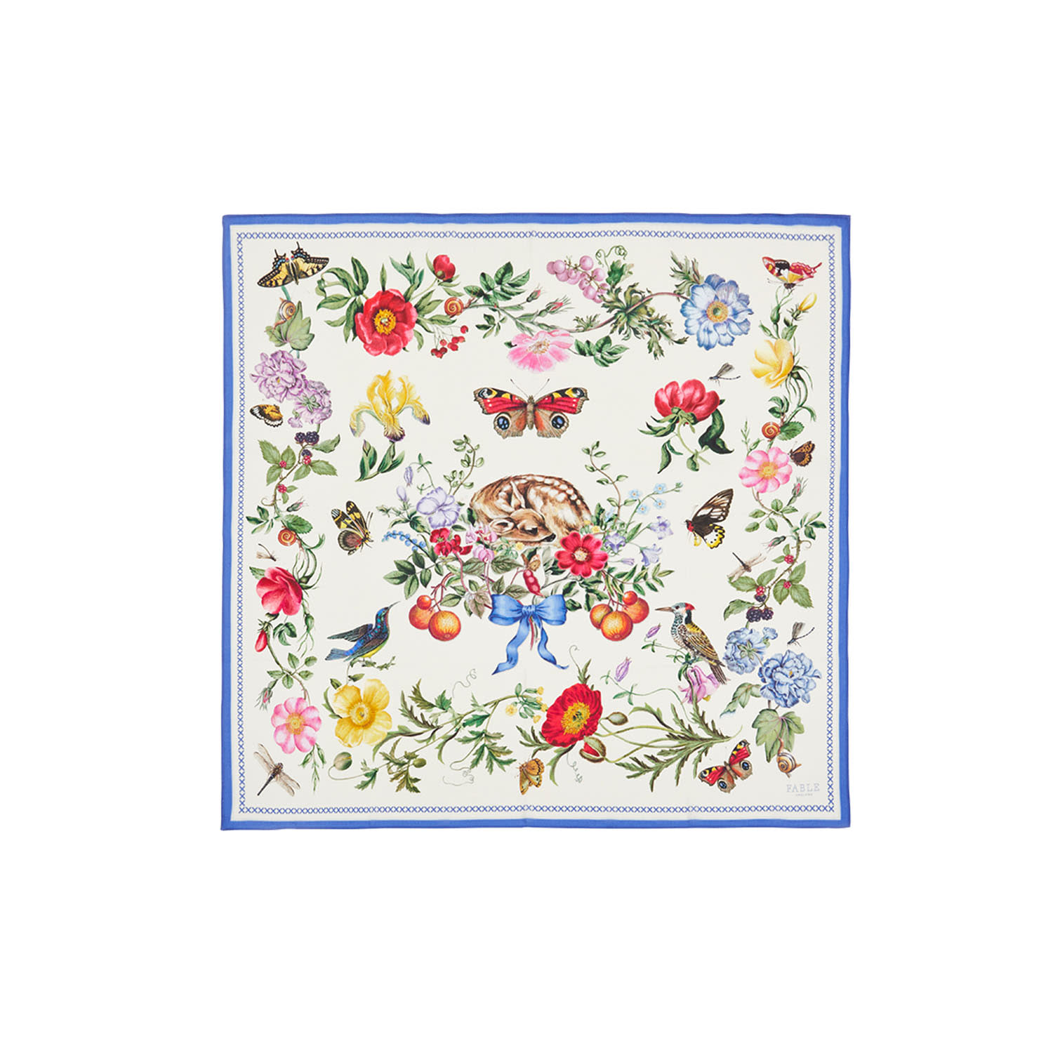 Women's Agnes Tales Square Silk Blend Scarf | Fable England