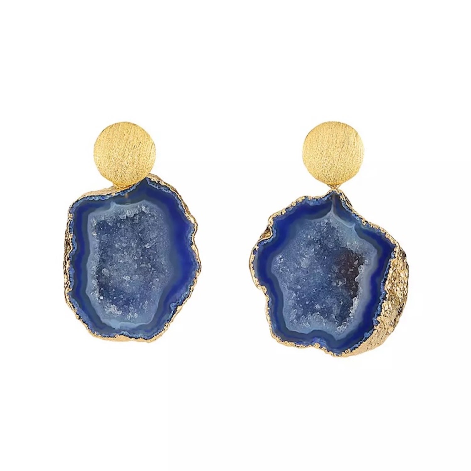 Magpie Rose Women's Blue Rocks In The Sky Circle Earrings