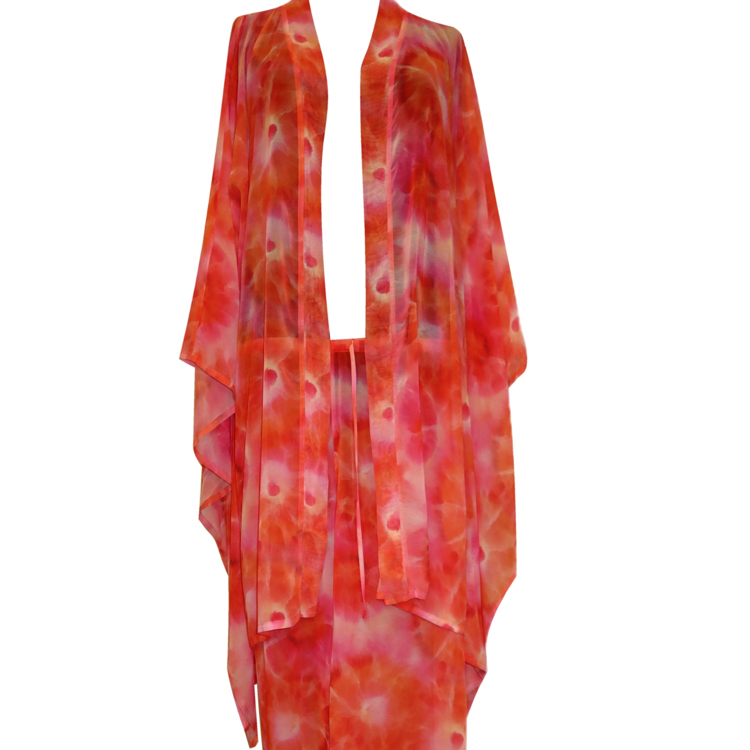 D'otto Women's Pink / Purple / Red Sûr De Soi Kimono Set In Pink/purple/red