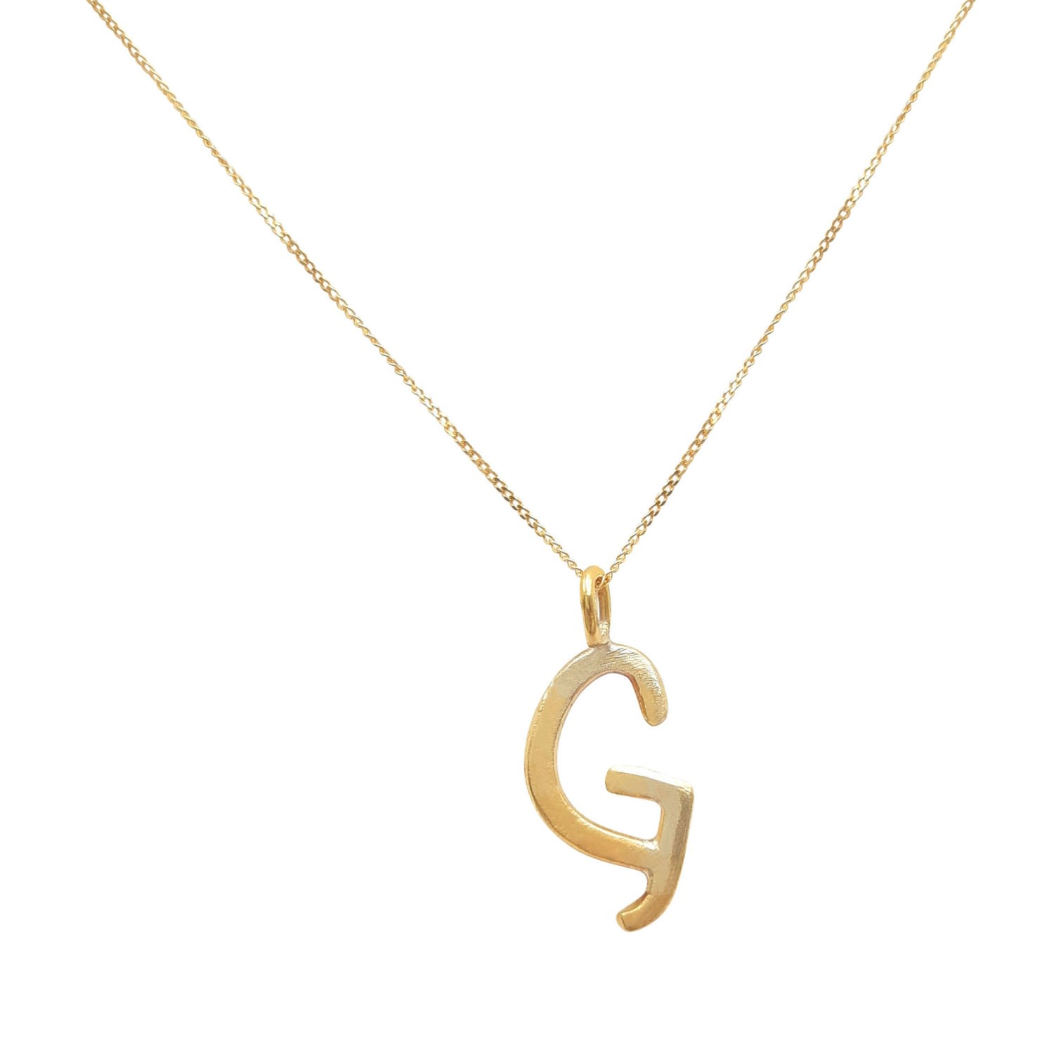 Lily Flo Jewellery Women's Solid Gold Letter G Pendant Necklace