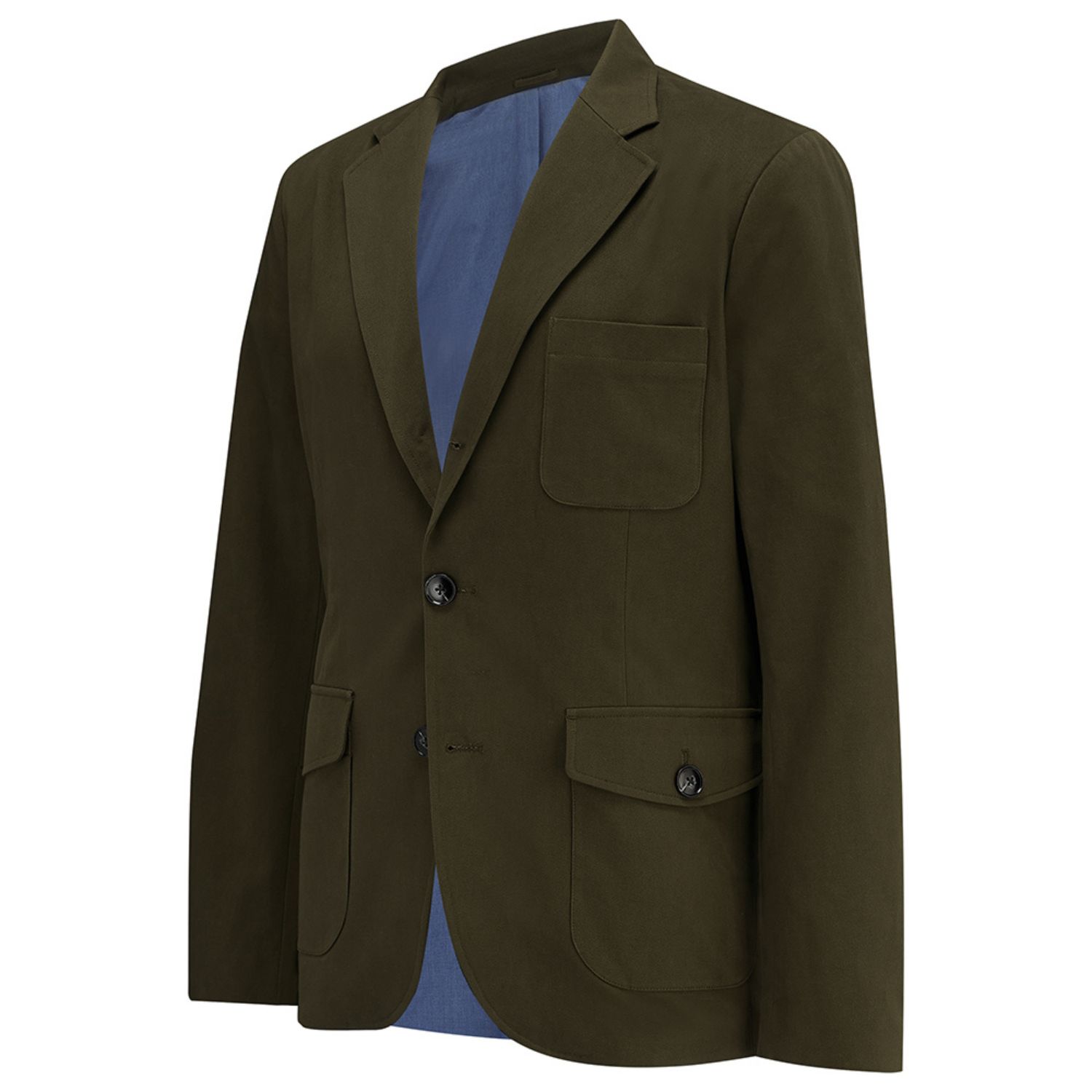 Guards London Men's Green Ballard Cotton Blazer - Khaki In Green