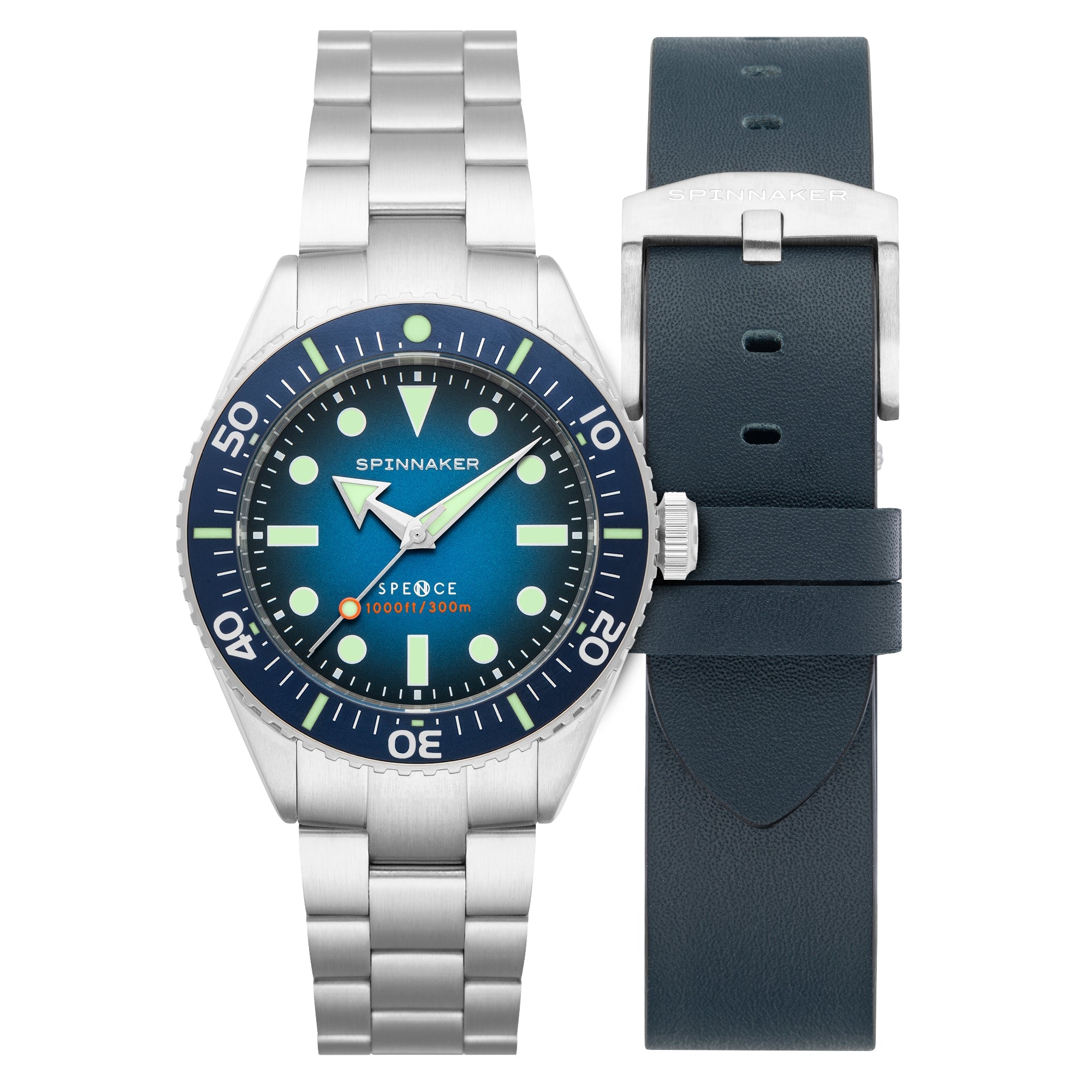Spinnaker Spence Men's Japanese Automatic Indigo Blue Watch In Blue