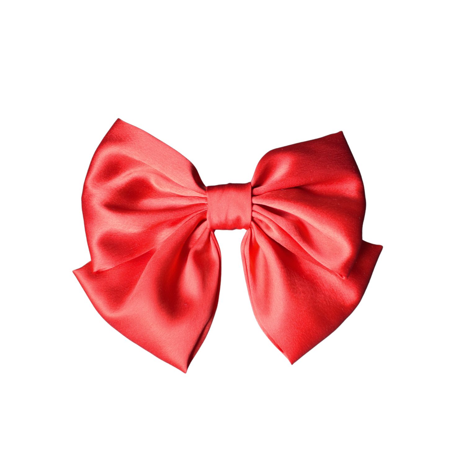 Women’s Short Hair Bow - Red Sylki