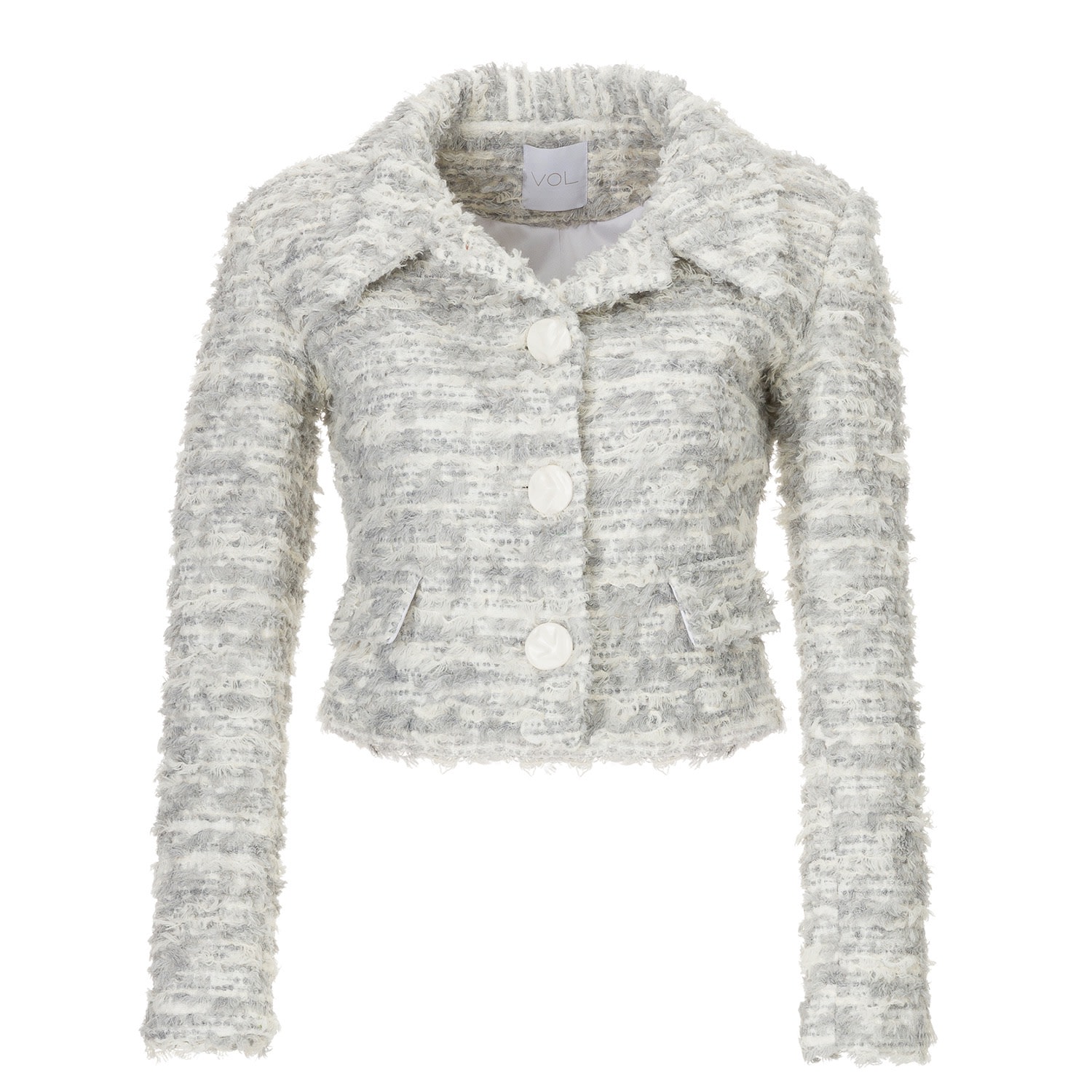 Vestiaire D'un Oiseau Libre Women's Neutrals Porcelain Buttons Tweed Jacket