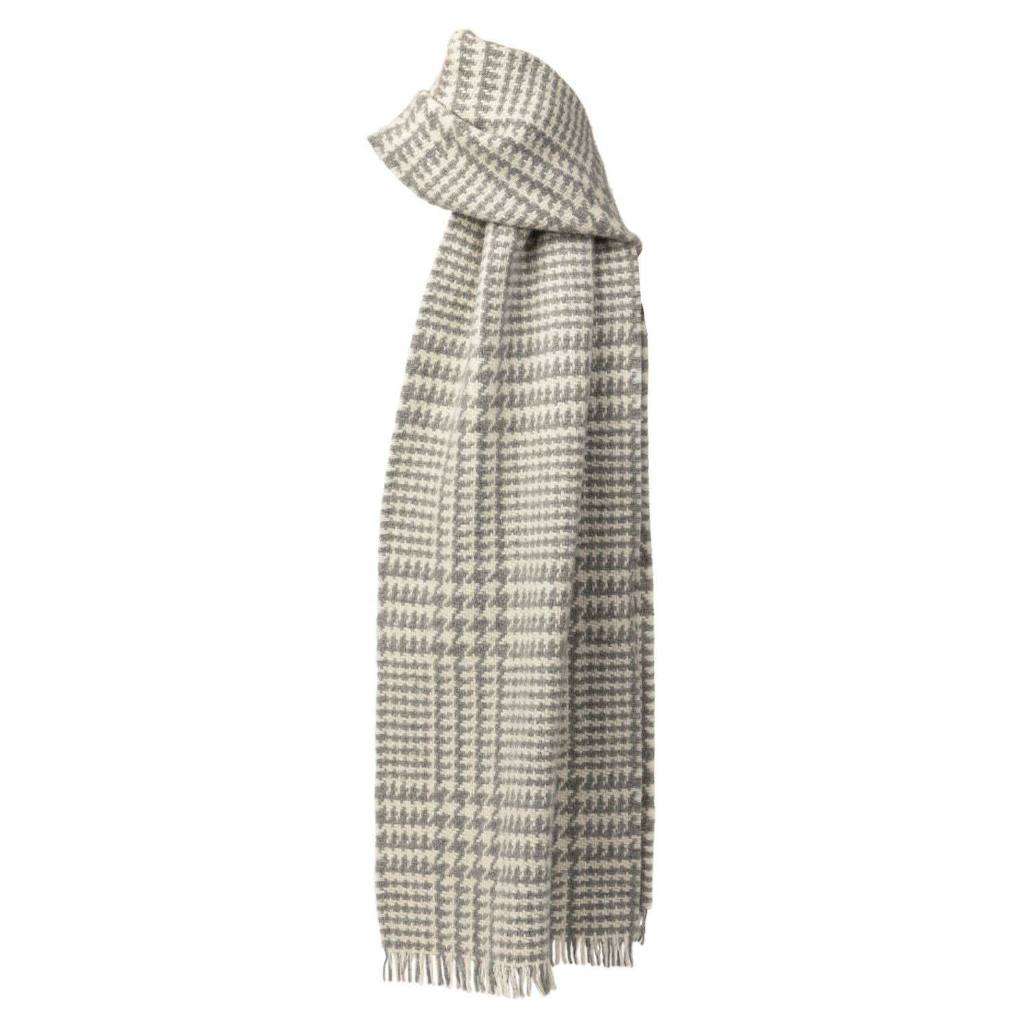 Women’s Deluxe Grey Glen Check Cashmere Scarf Kinalba