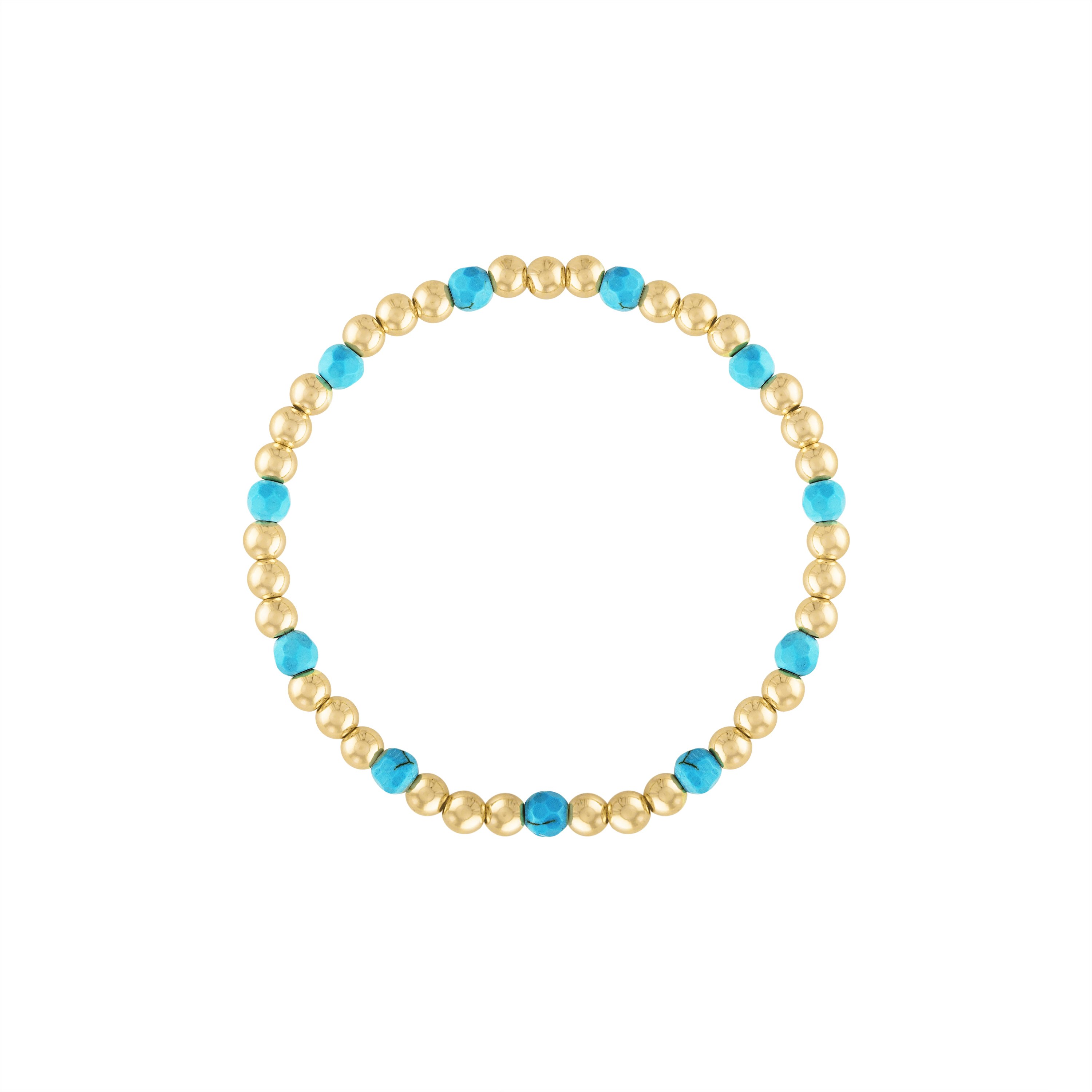 Women’s Blue Turquoise Magnesite Gemstone Bubble Beaded Bracelet Olivia Le