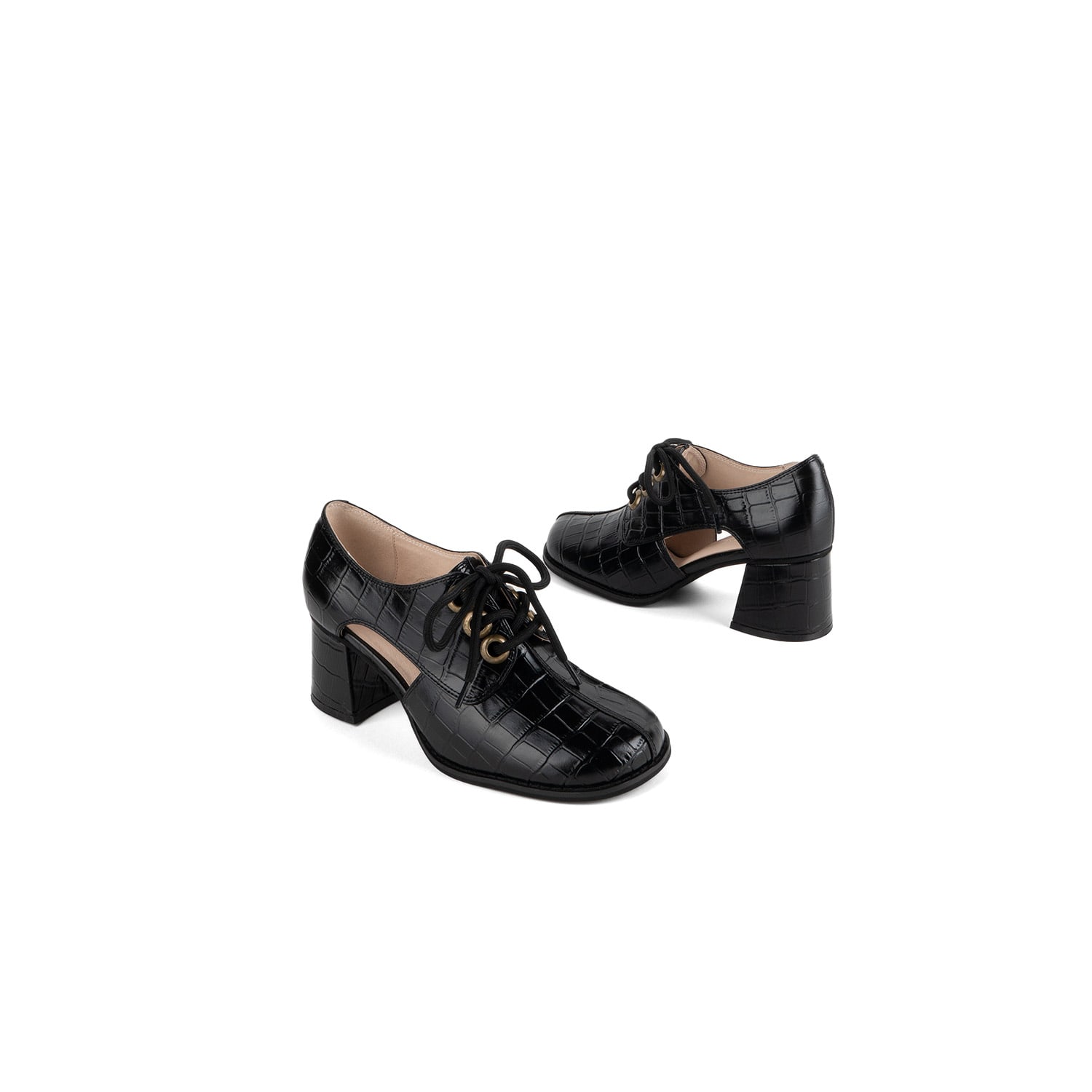 Intentionally Blank Women's Joe Joe Flared Oxford-black In Black