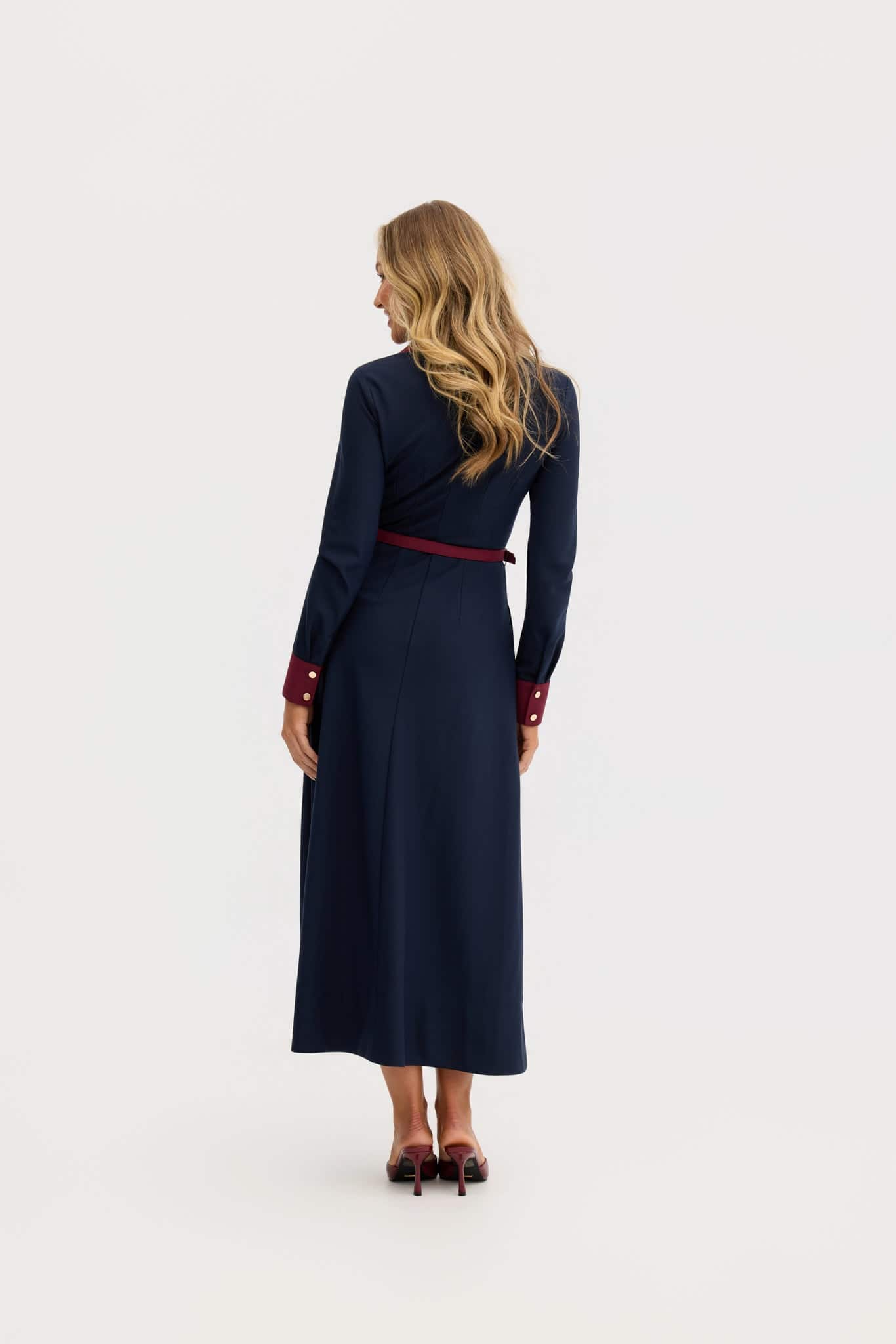 maroon and navy blue dress J. Crew | Dresses | J Crew 365 Color Block Maroon Navy Blue Career Dress 4