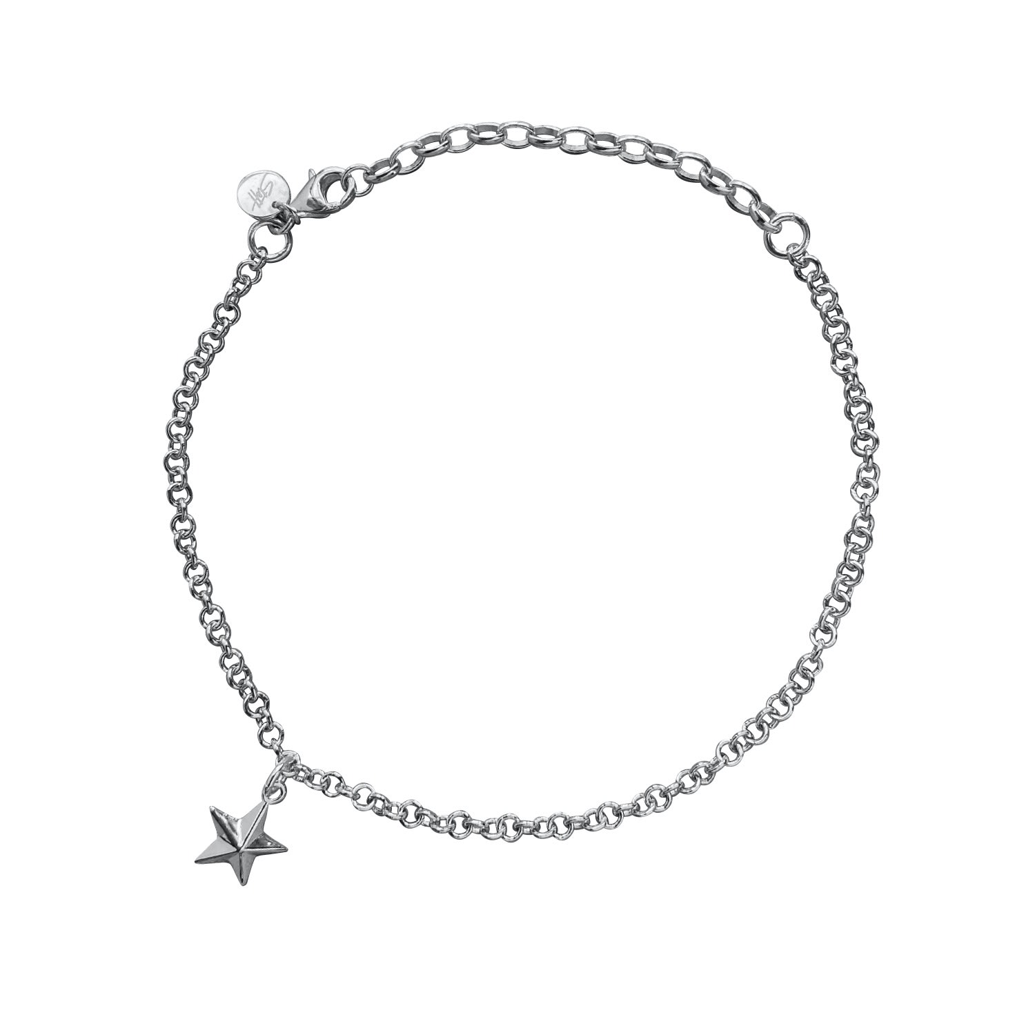 Women’s Silver Celestial Anklet With Star Charm Steff Jewellery