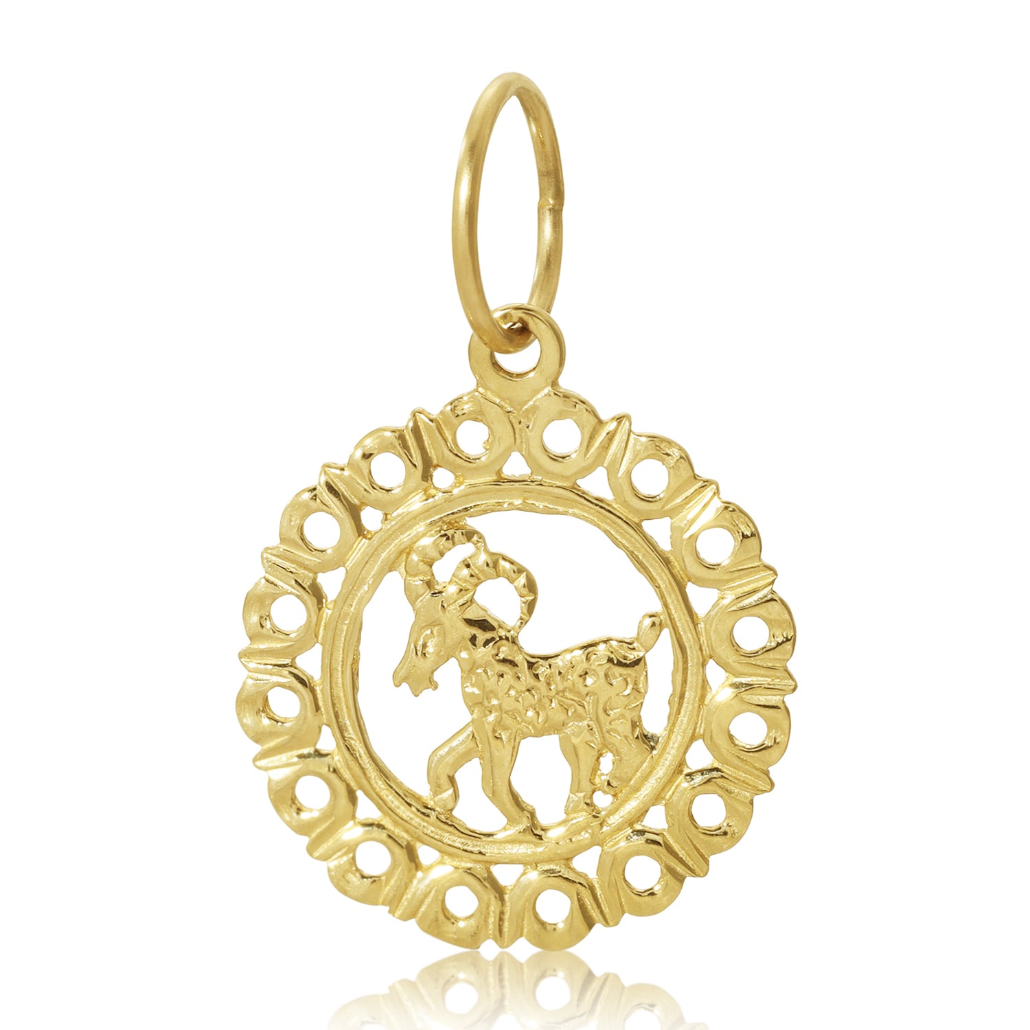 Maya Brenner Women's Gold Zodiac Pendant - Aries In Gold