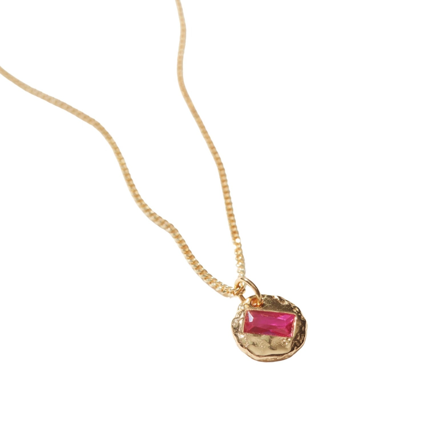 Muru Women's Mini July Birthstone Necklace Gold