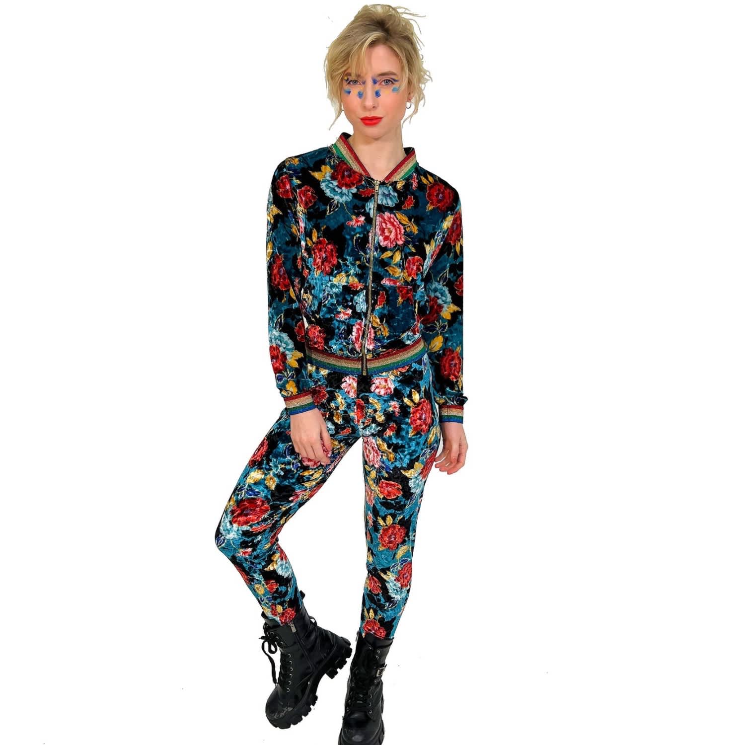 Eden Velour Floral Print Tracksuit | Maui X Lolita | Wolf Eden Velour Floral Print Tracksuit | Maui X Lolita | Wolf