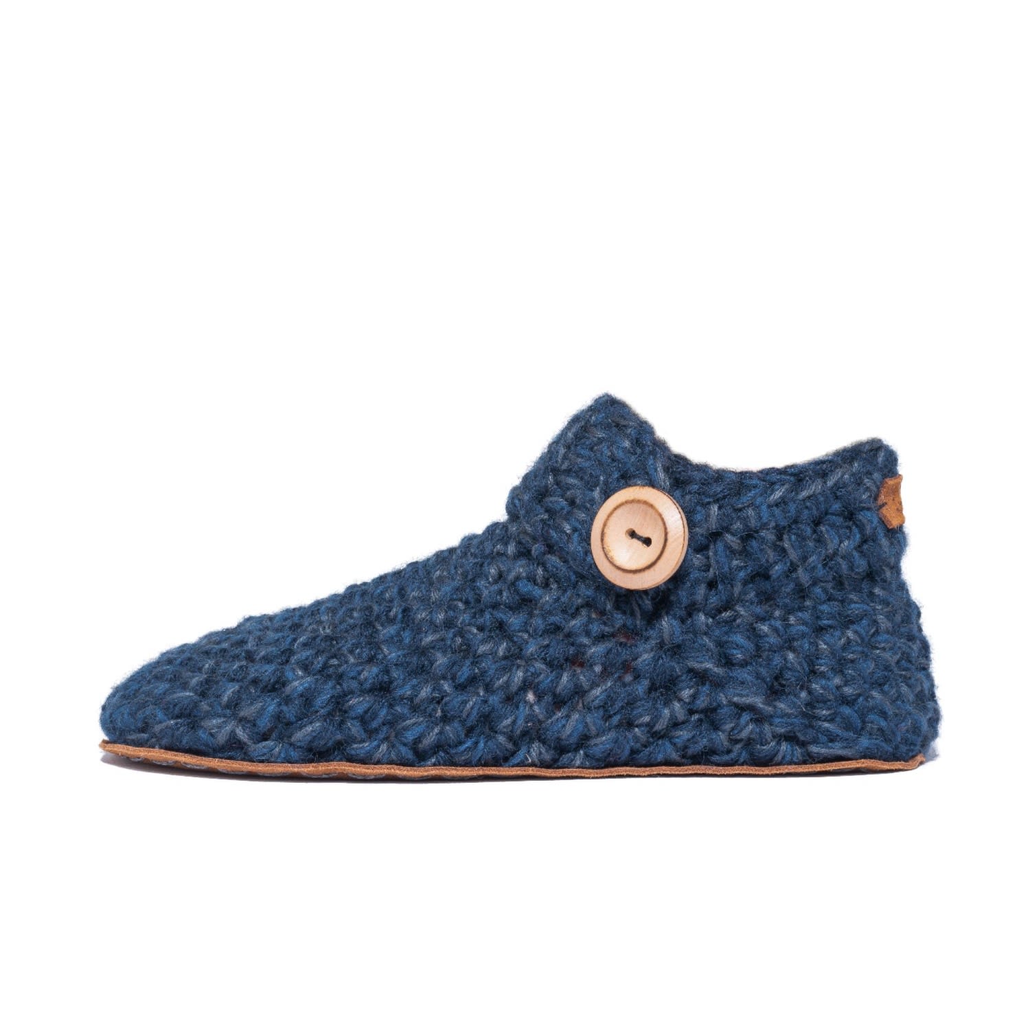 Kingdom Of Wow Men's Handmade Ankle Boot Slippers In Midnight Blue Unisex In Blue