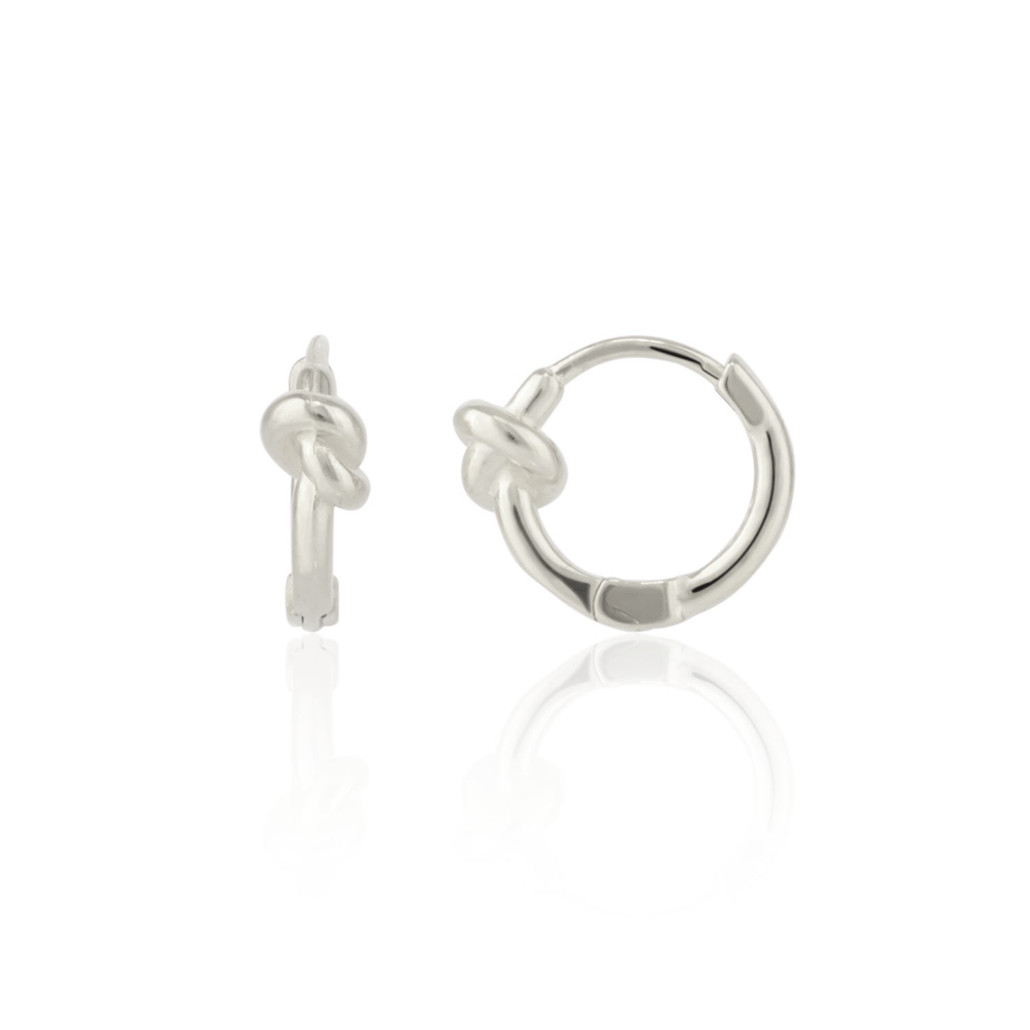 Women’s Knot Hoop Sterling Silver Earring - Silver Spero London