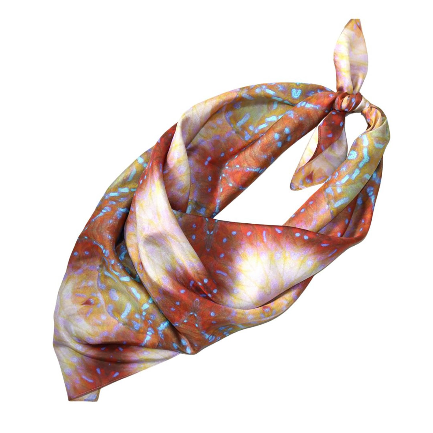 Benni Marine Designs Women's Neutrals Silk Square Scarf - Summer Blush In Multi