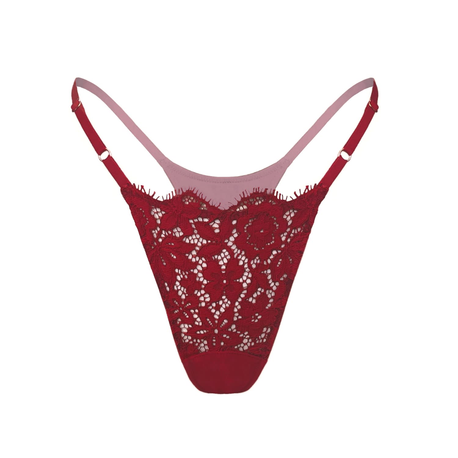 Monique Morin Lingerie Frisson Scoop Demi Bra Bloodstone on