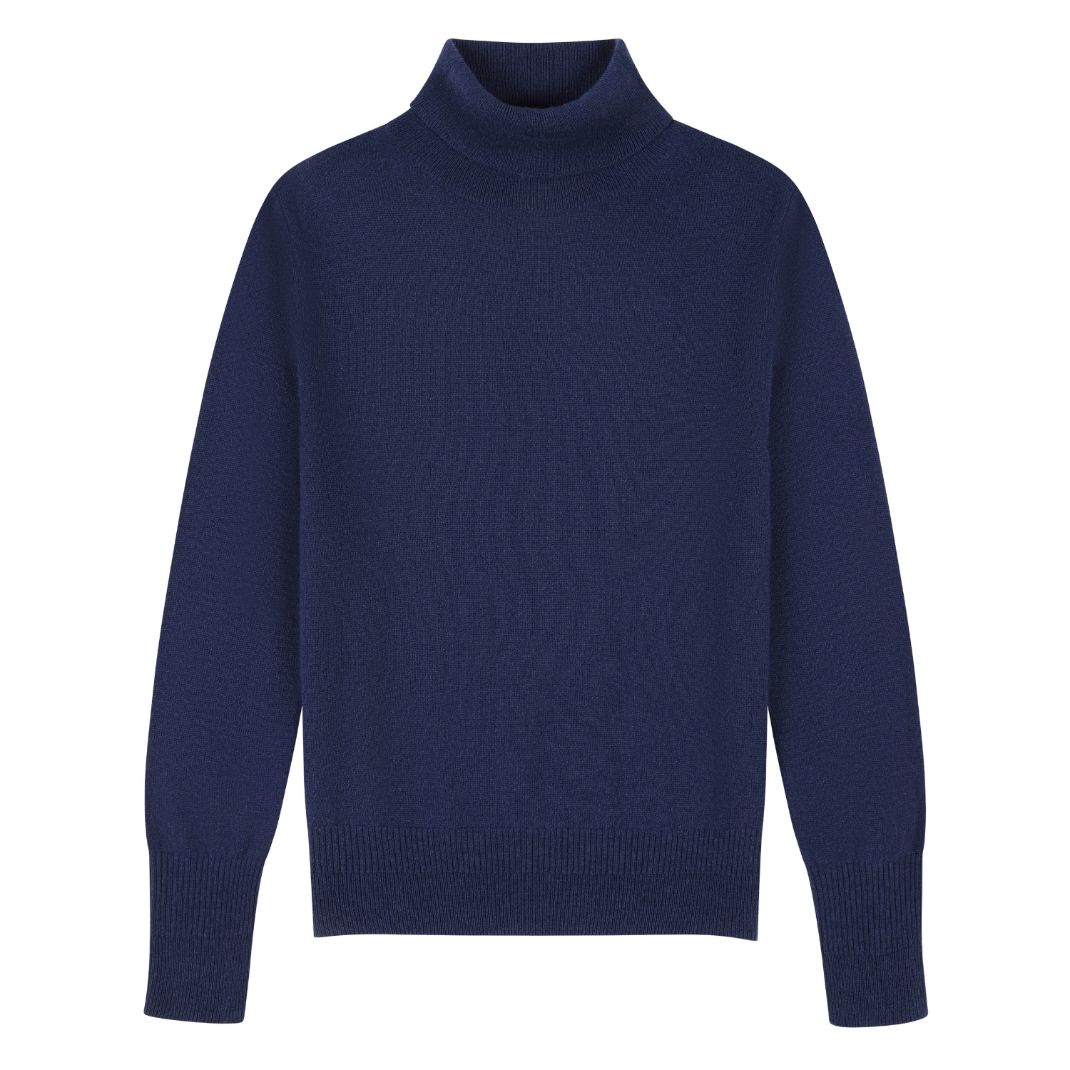 Loop Cashmere Women's Cashmere Polo Neck Sweater In Midnight Blue In Blue