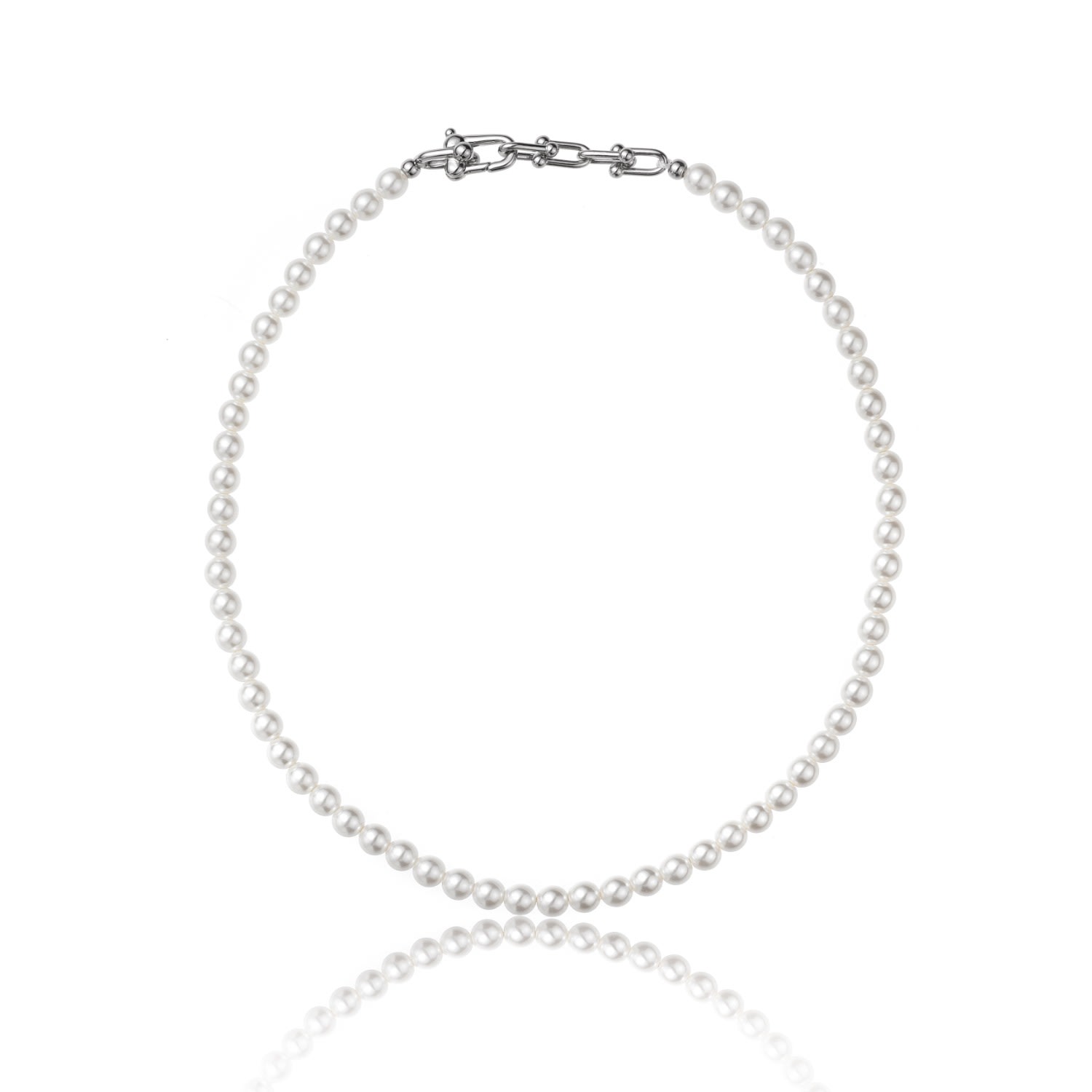 Women’s Silver Blake Pearl Necklace Miss Cecilia