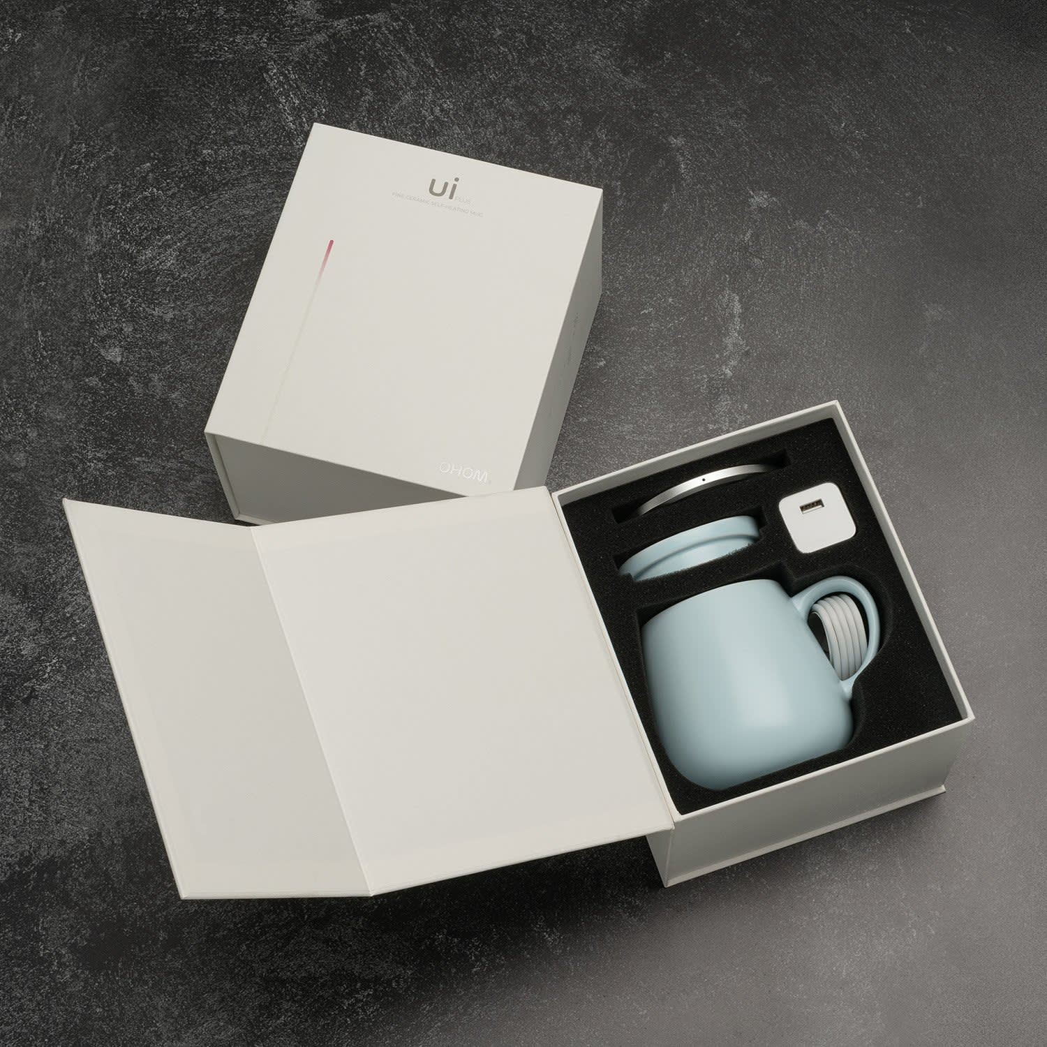 Ui Fine Ceramic Self-Heating Mug -Black Walnut, OHOM