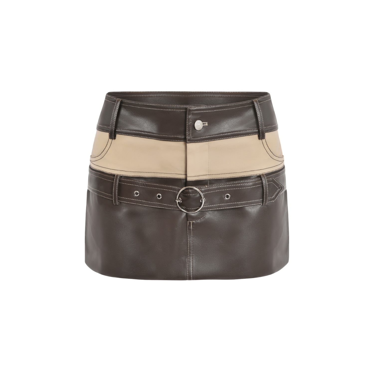 Ow Collection Betty Skirt In Brown