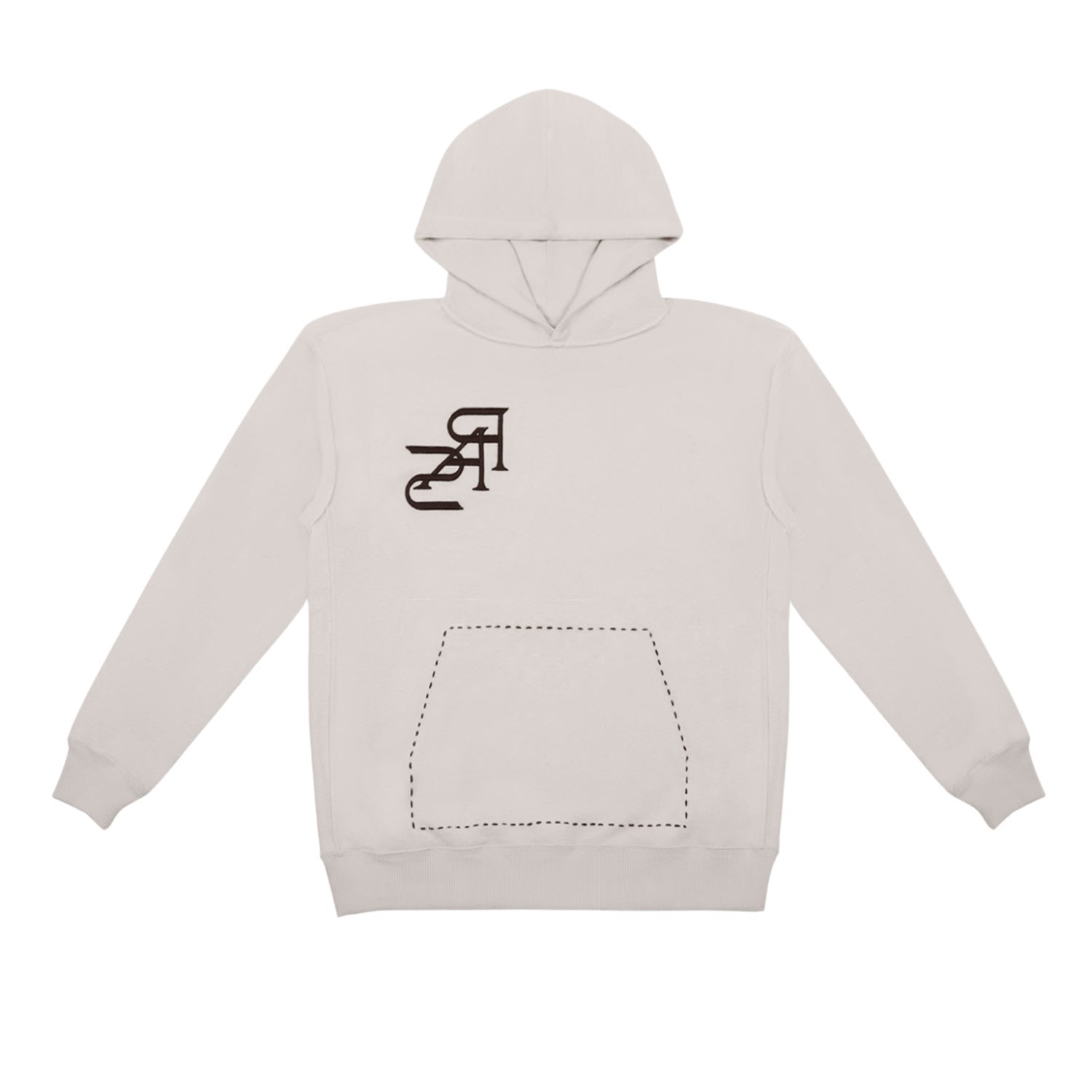 Neutrals Reversed Hoodie Pearl Grey I Large Pas Une Marque