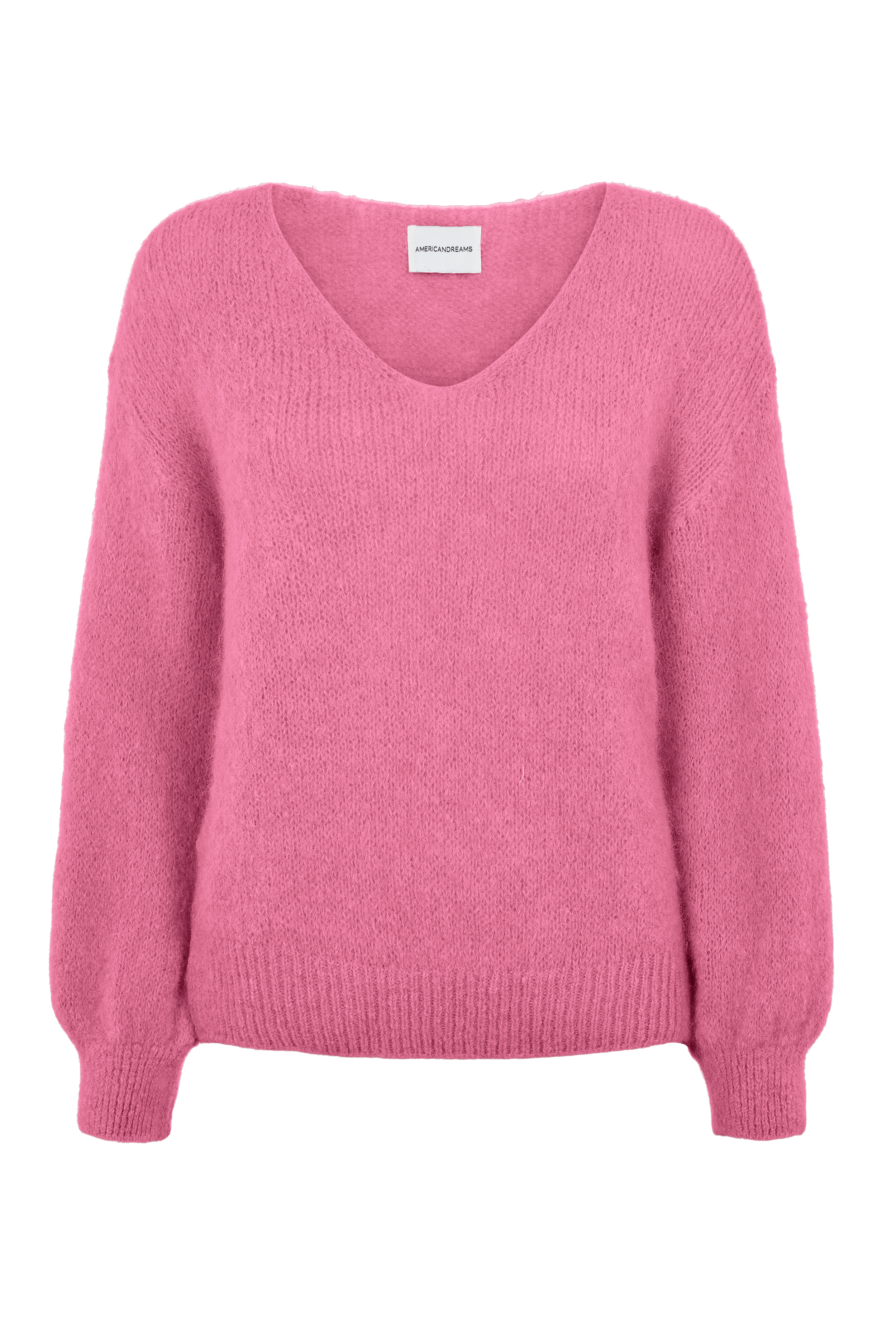 Americandreams Women's Pink / Purple Milana Ls Alpaca Pullover Pink