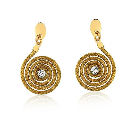 FETUTTI JEWELRY WOMEN'S SNAIL II GOLDEN GRASS EARRINGS