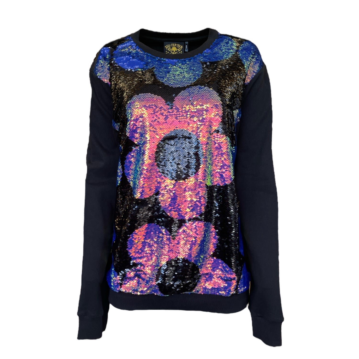 Any Old Iron Women's Black  Iridescent Right Quant Sweatshirt In Blue