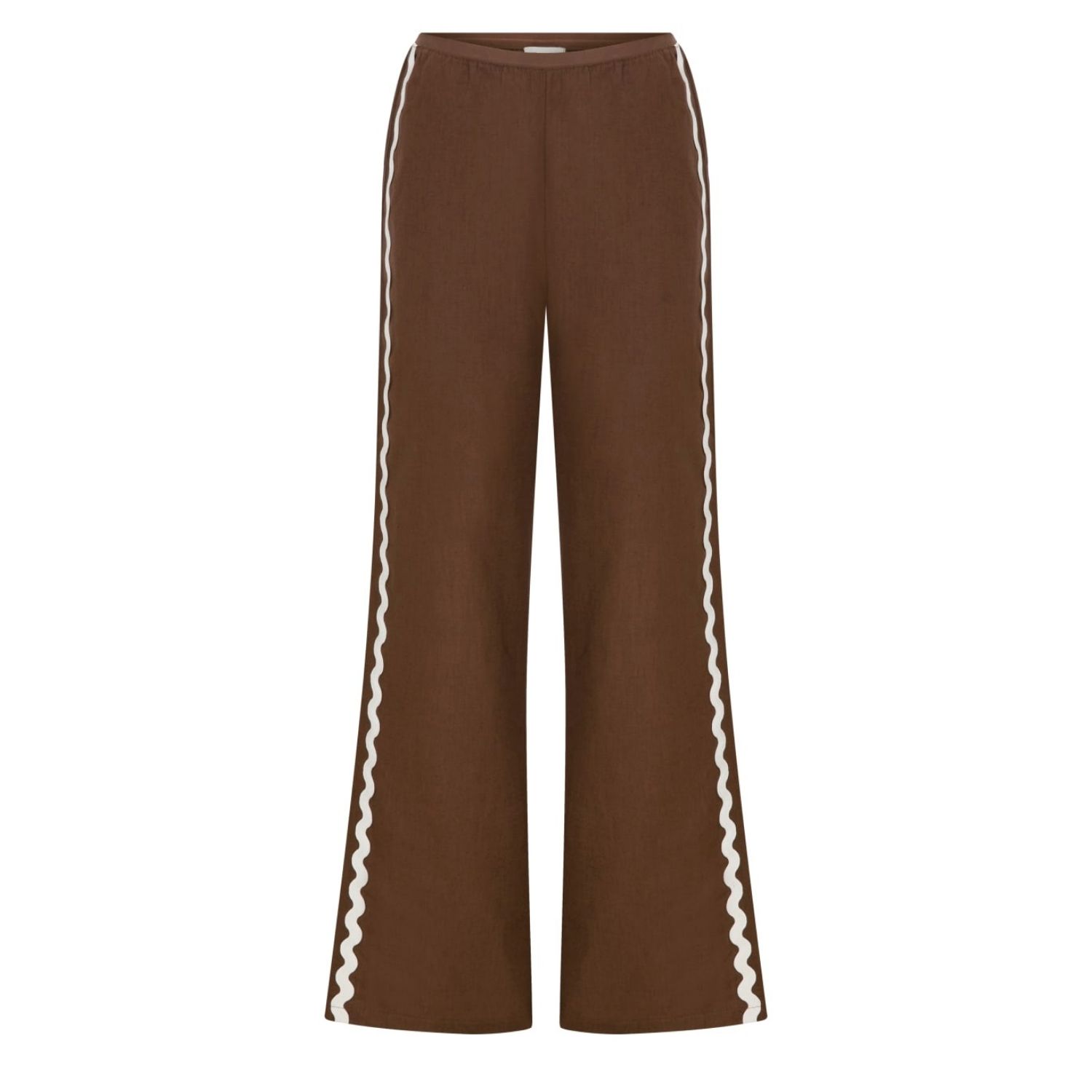 Thisisu Collection Women's Brown Wavy Pant - Mocha Muse In Brown