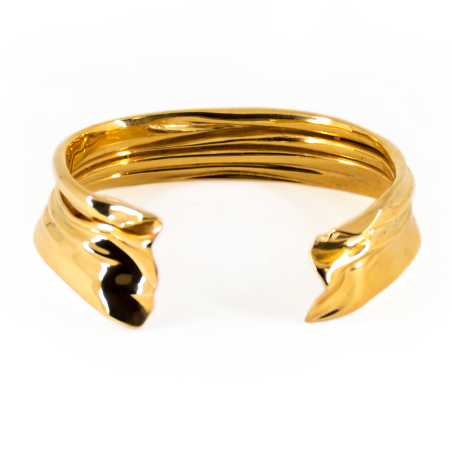 Women’s Entrelacé Cuff Bracelet In Gold Plaitly