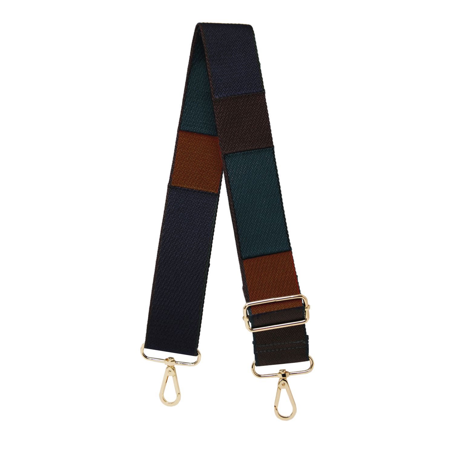 Jlr London Women's Luxe Dark Brown Block Bag Strap. In Brown