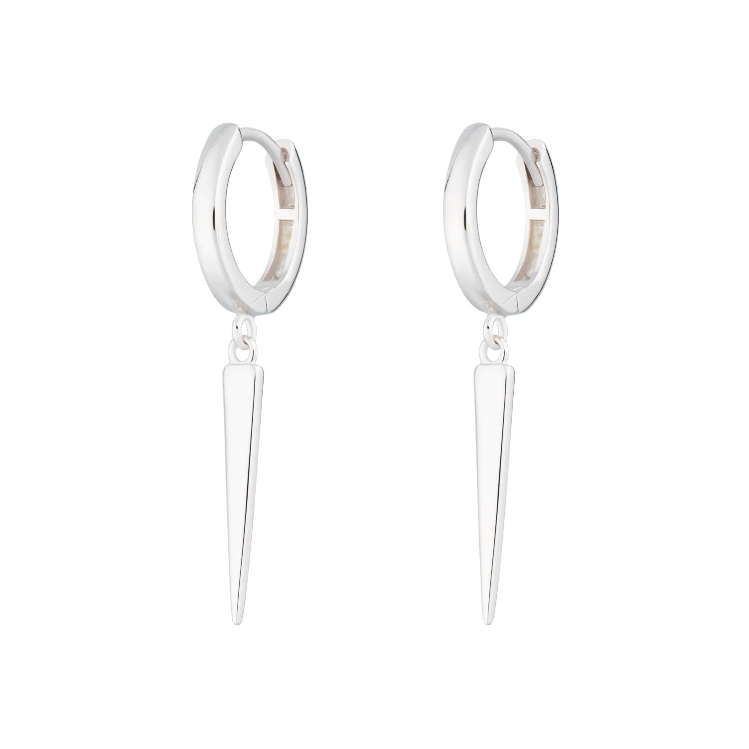 Women’s Silver Spike Hoop Earrings Scream Pretty