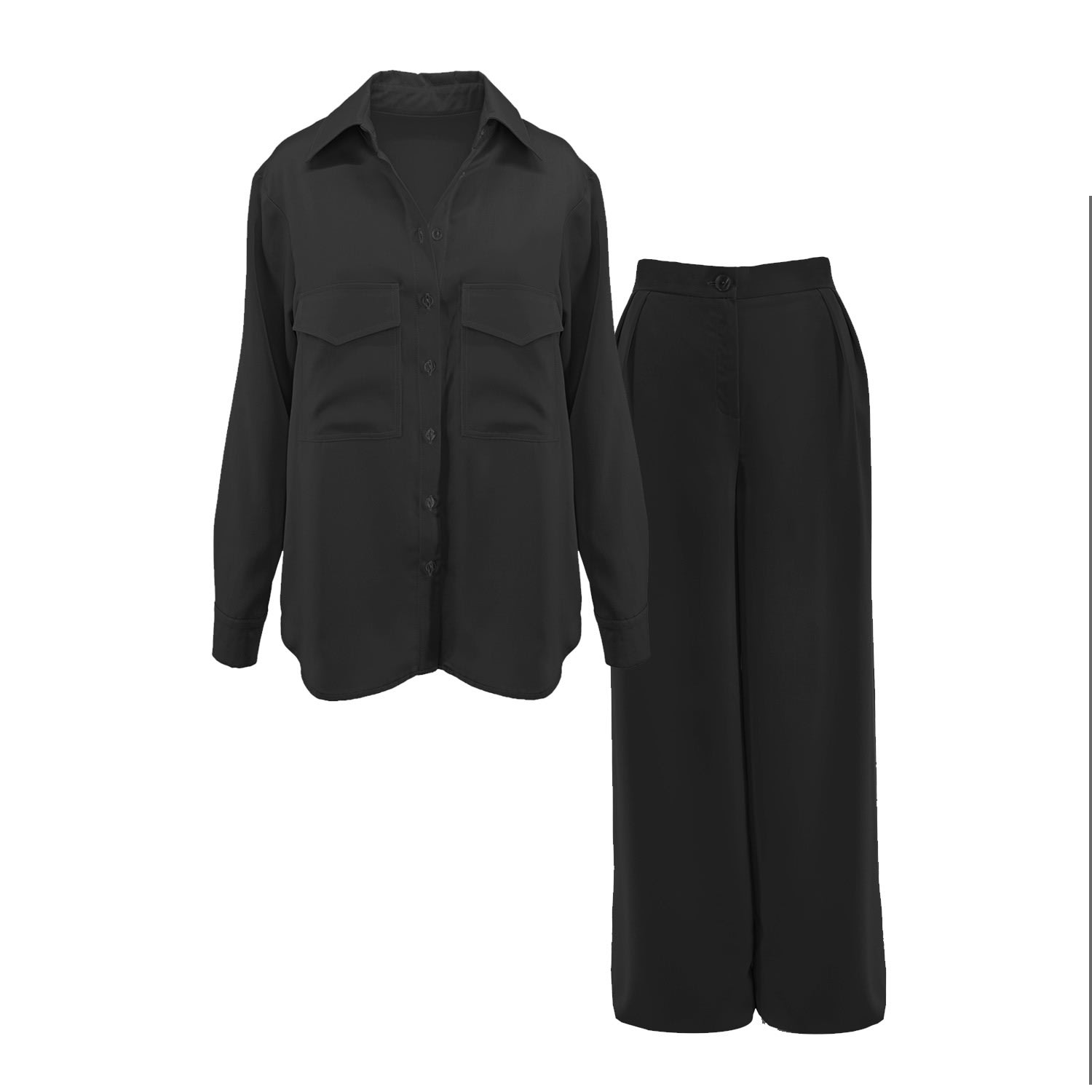 Women’s Black Set With Shirt And Trousers Small Bluzat