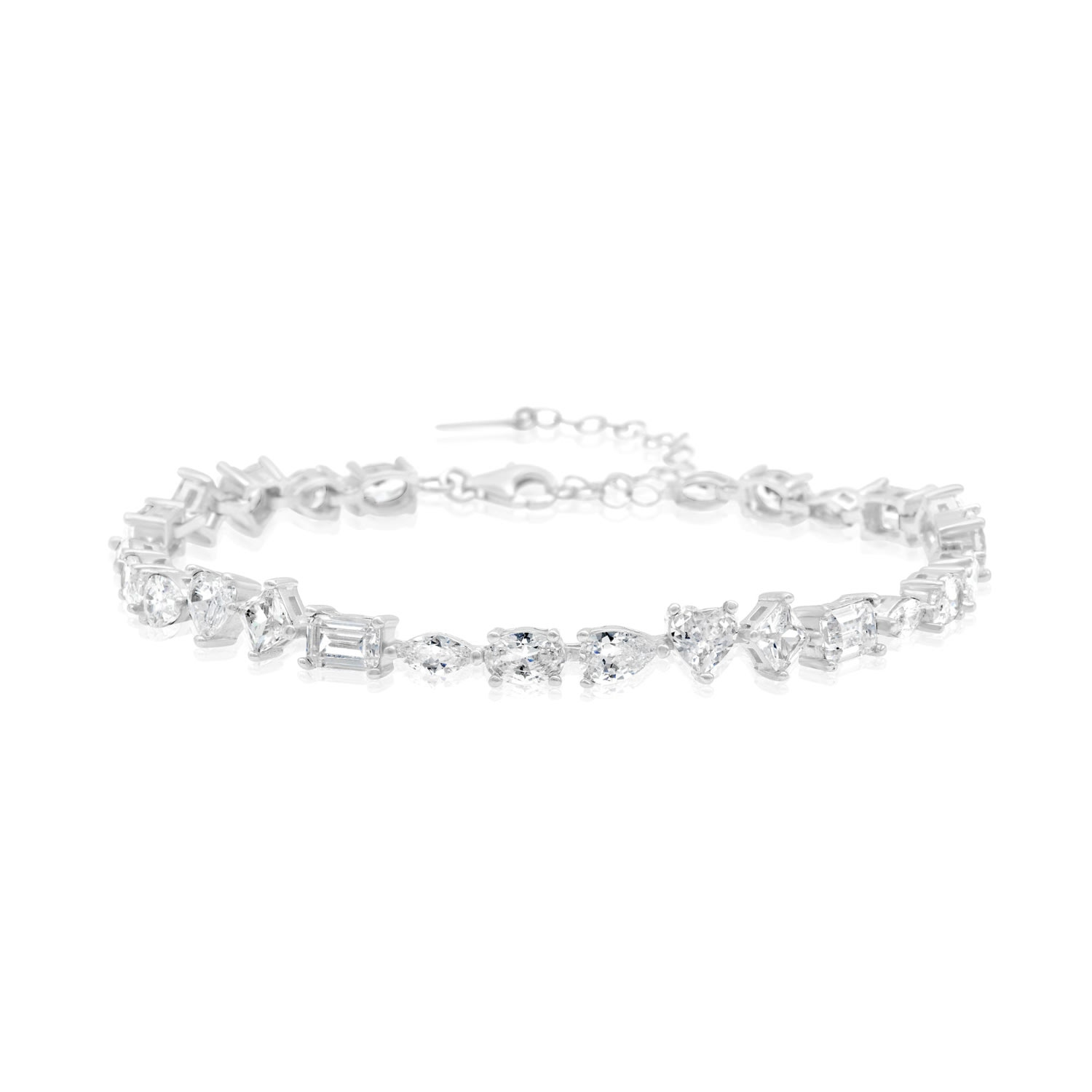 Shymi Women's Multi Shape Tennis Bracelet - Silver In Metallic