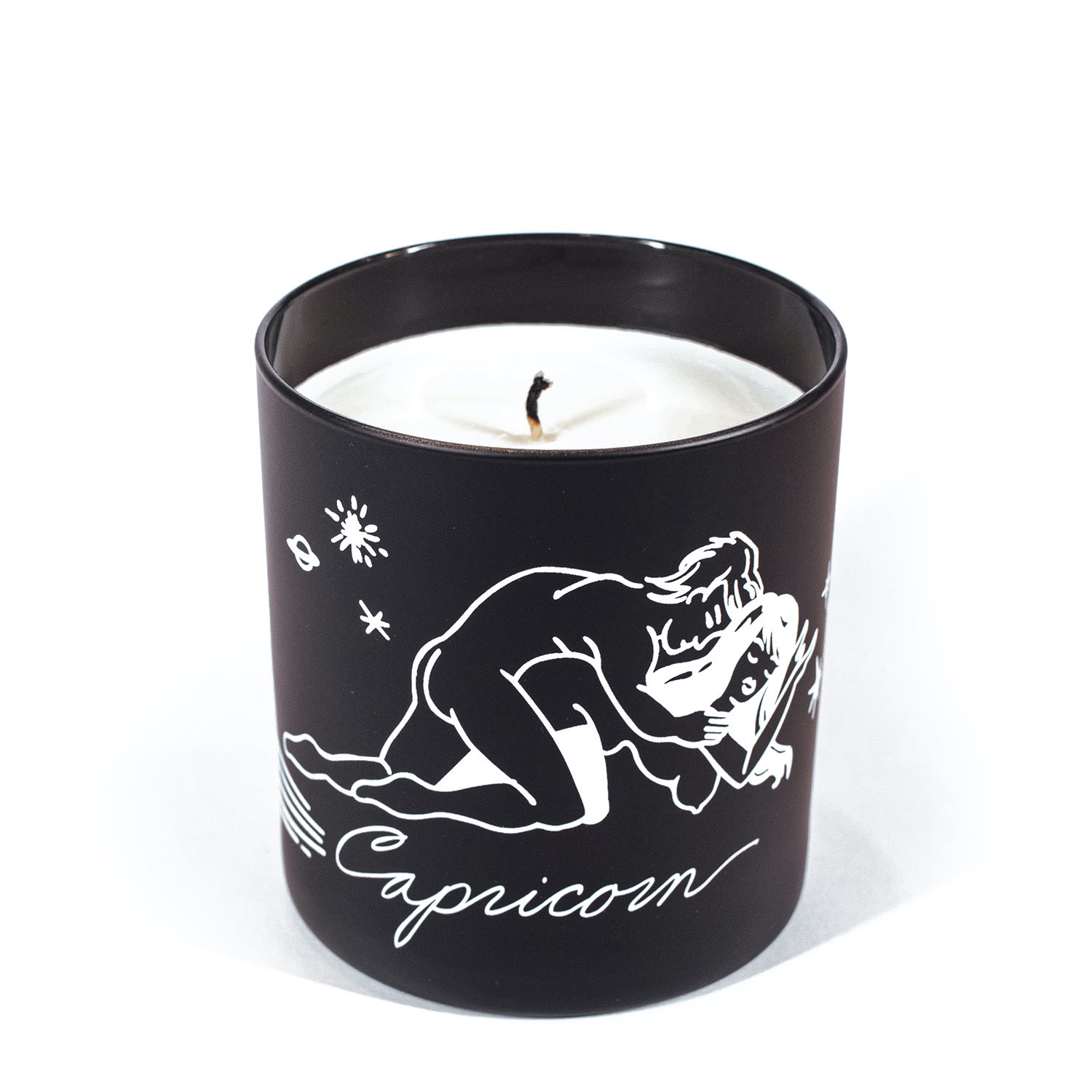 Black Capricorn Zodiac Horoscope Massage Candle One Size Black Cake