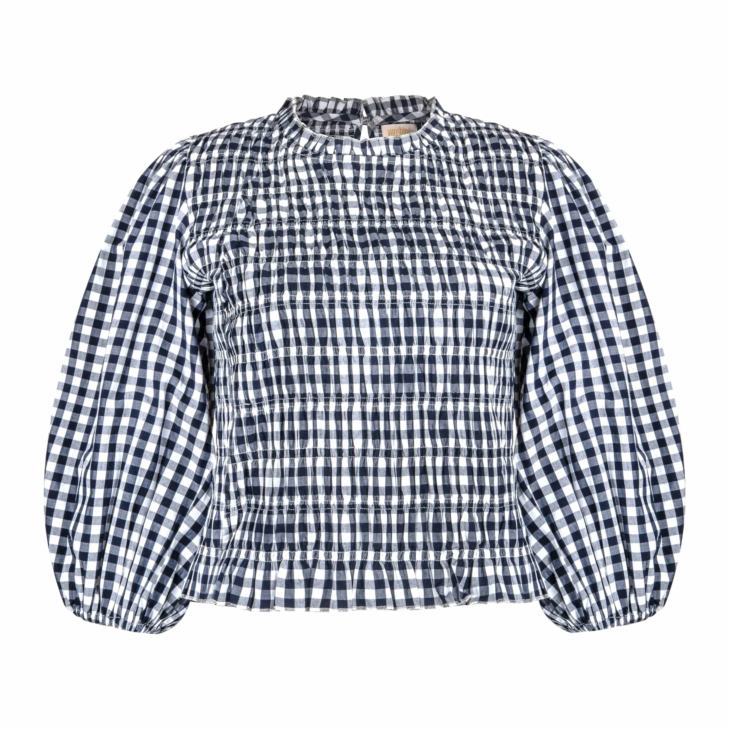 Sunshine Tienda Women's Blue / White Navy Gingham Hali Top In Blue