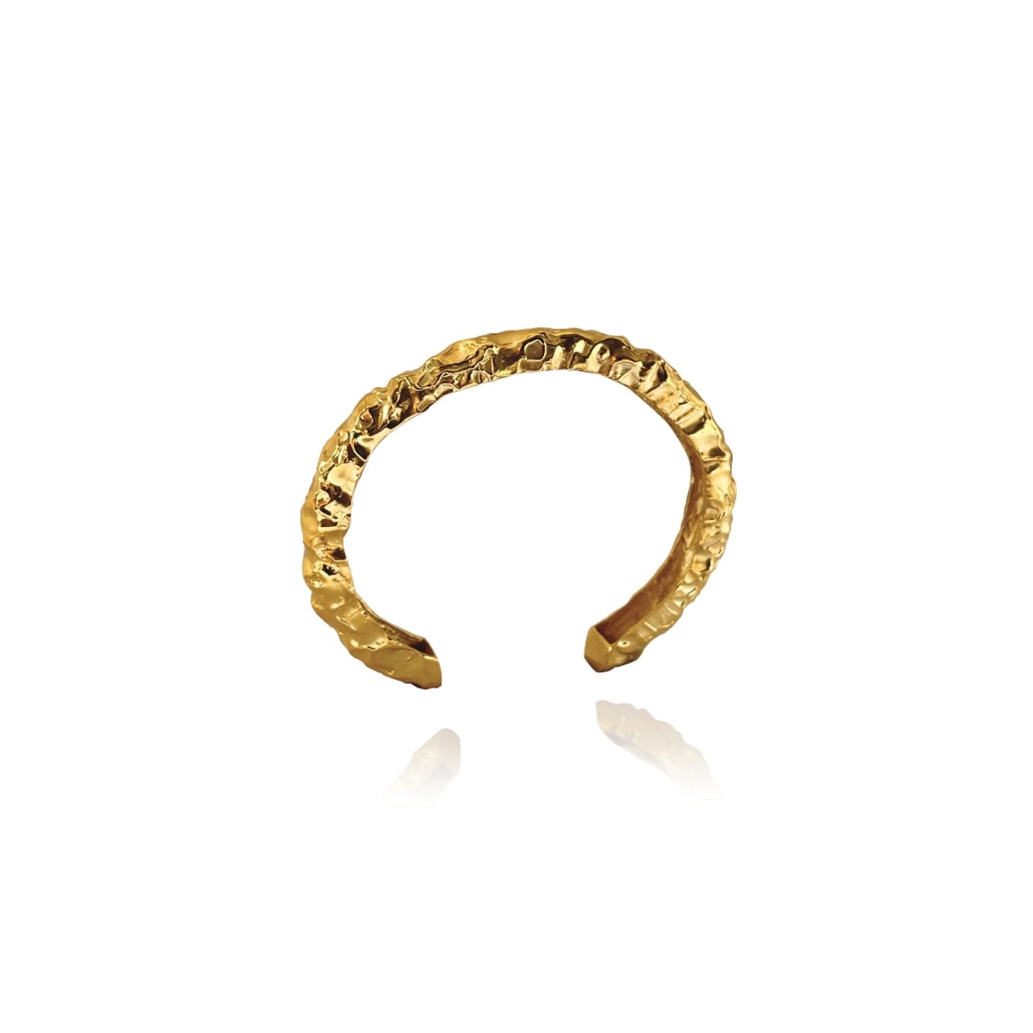 Women’s Kety Amorphous Thick Shiny Gold Bracelet Linya Jewellery