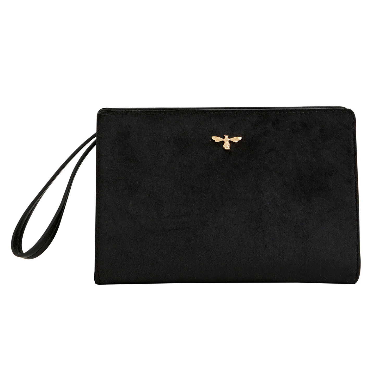 Women’s Fable Bonnie Black Wristlet Pouch Black Velvet Fable England