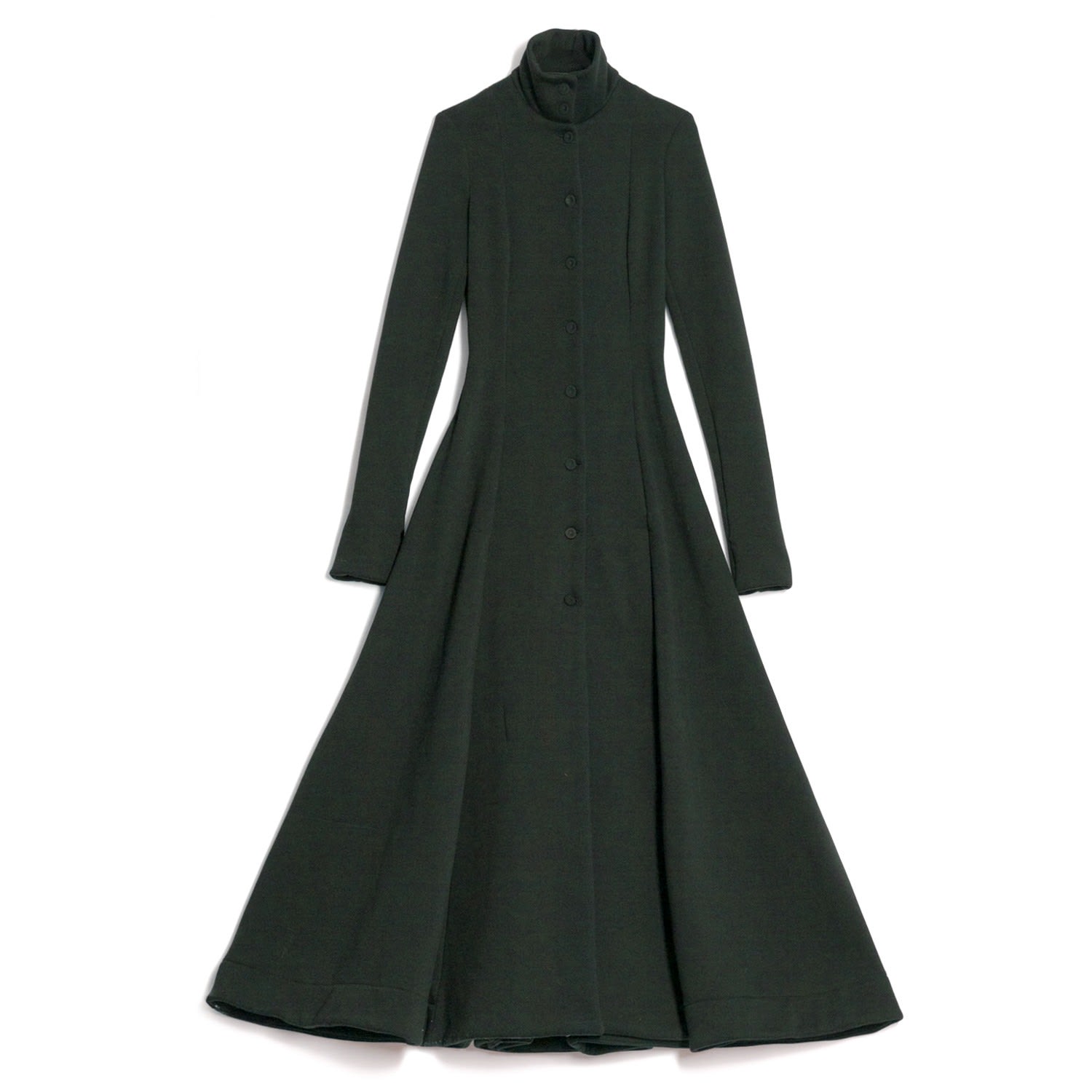 Gaffer&fluf Women's Green Princess Cut Jersey Coat - Khaki In Green