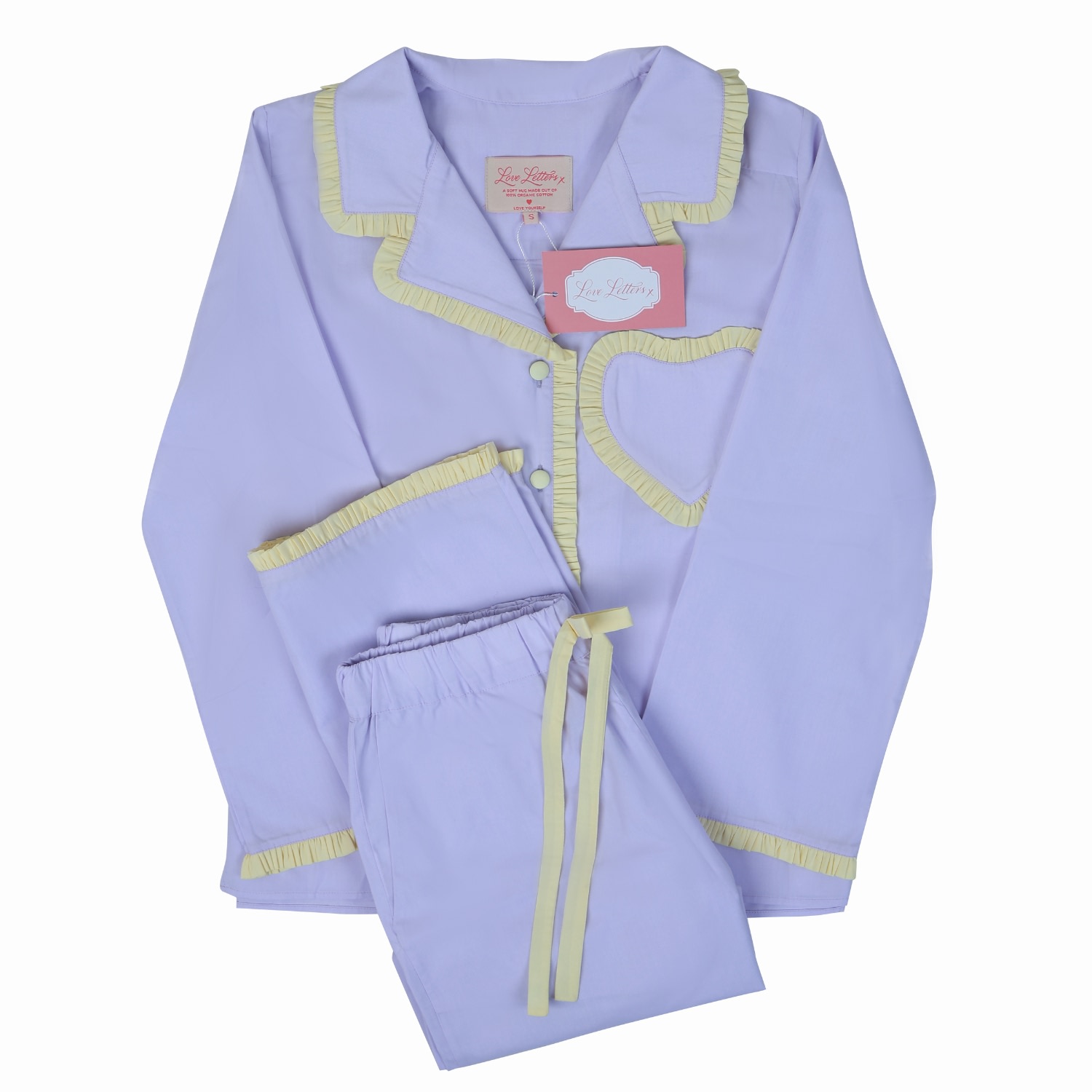 Love Letters X Pink / Purple Women's Pyjama Set - Dolce Violetta Lilac/lemon
