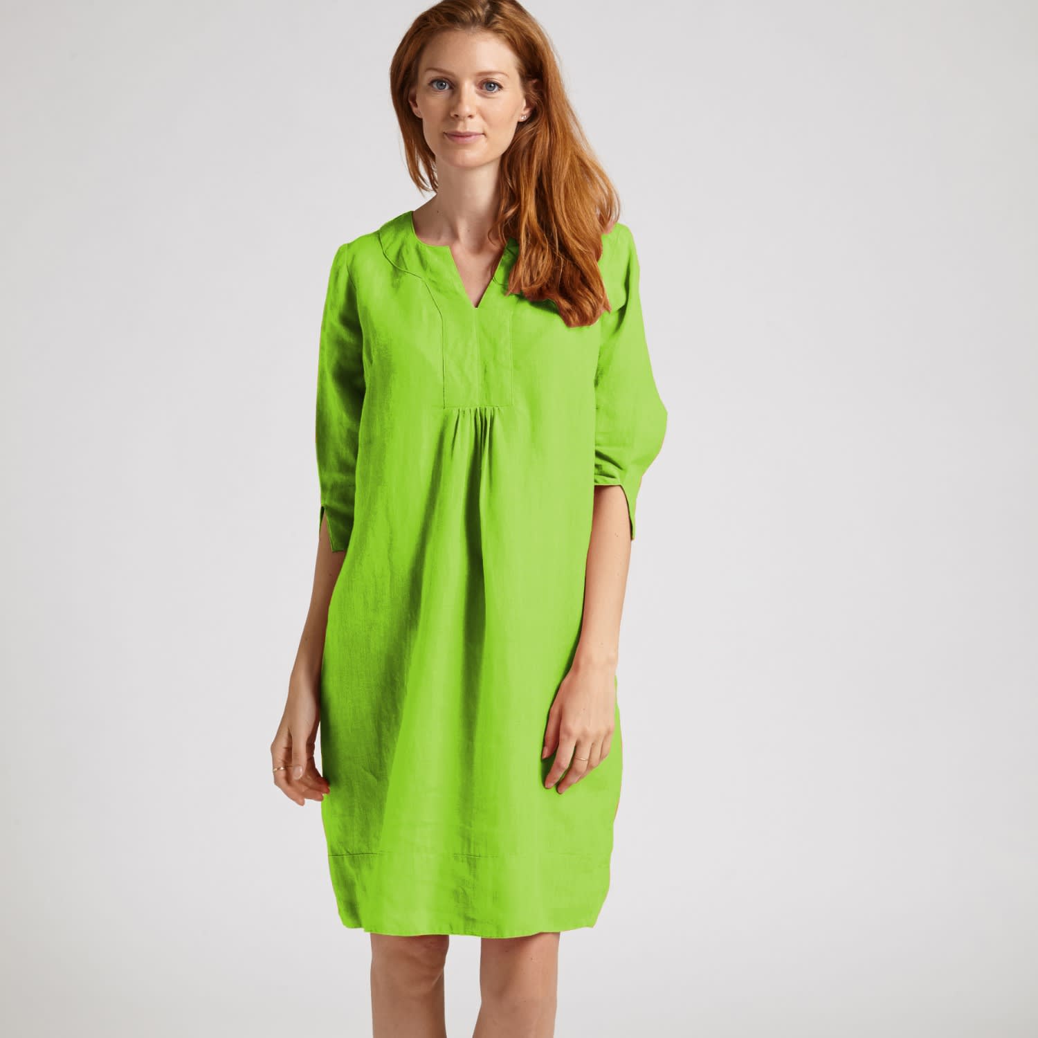 parrot green dress