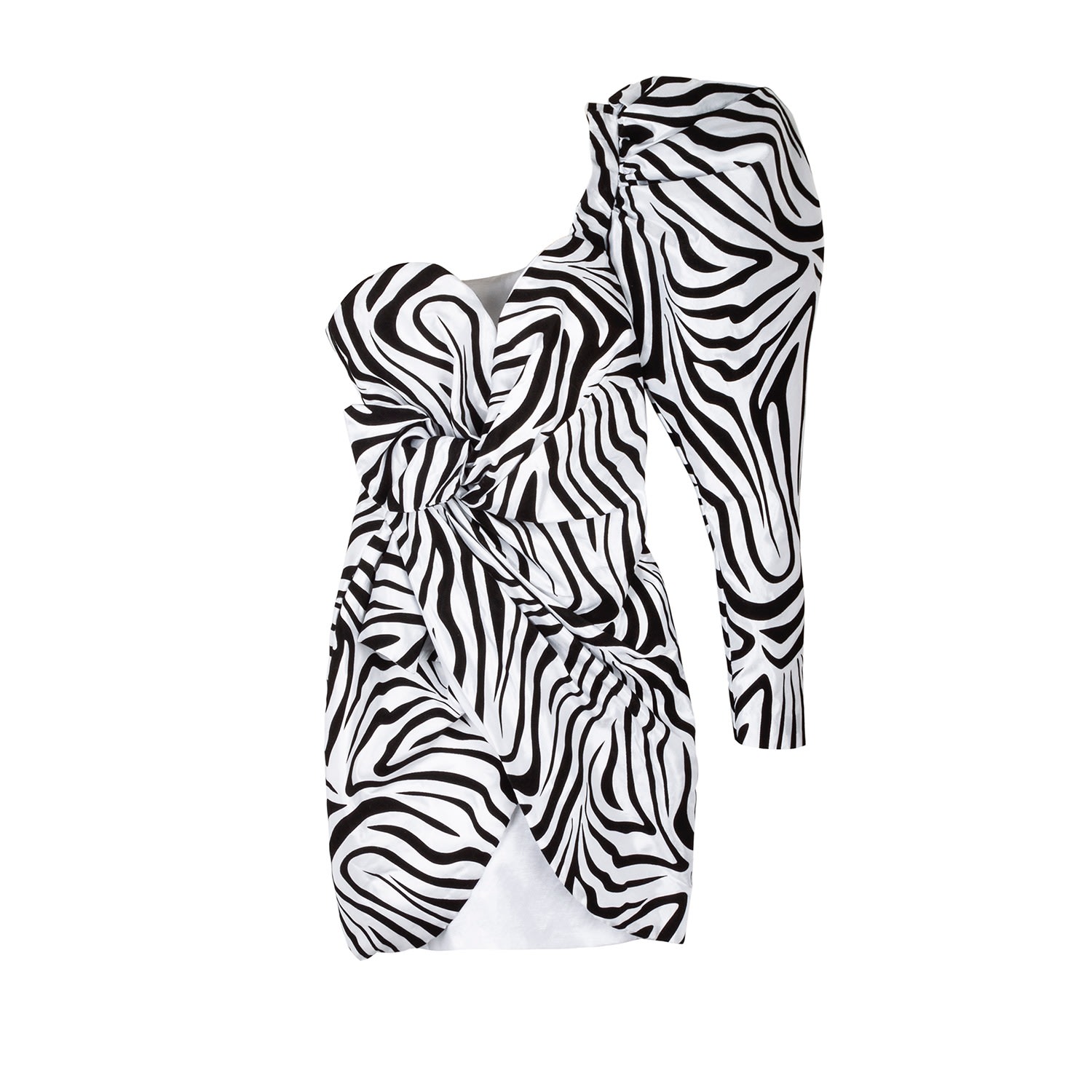 Women’s White Zebra Extravaganza Dress Medium Paloma Lira