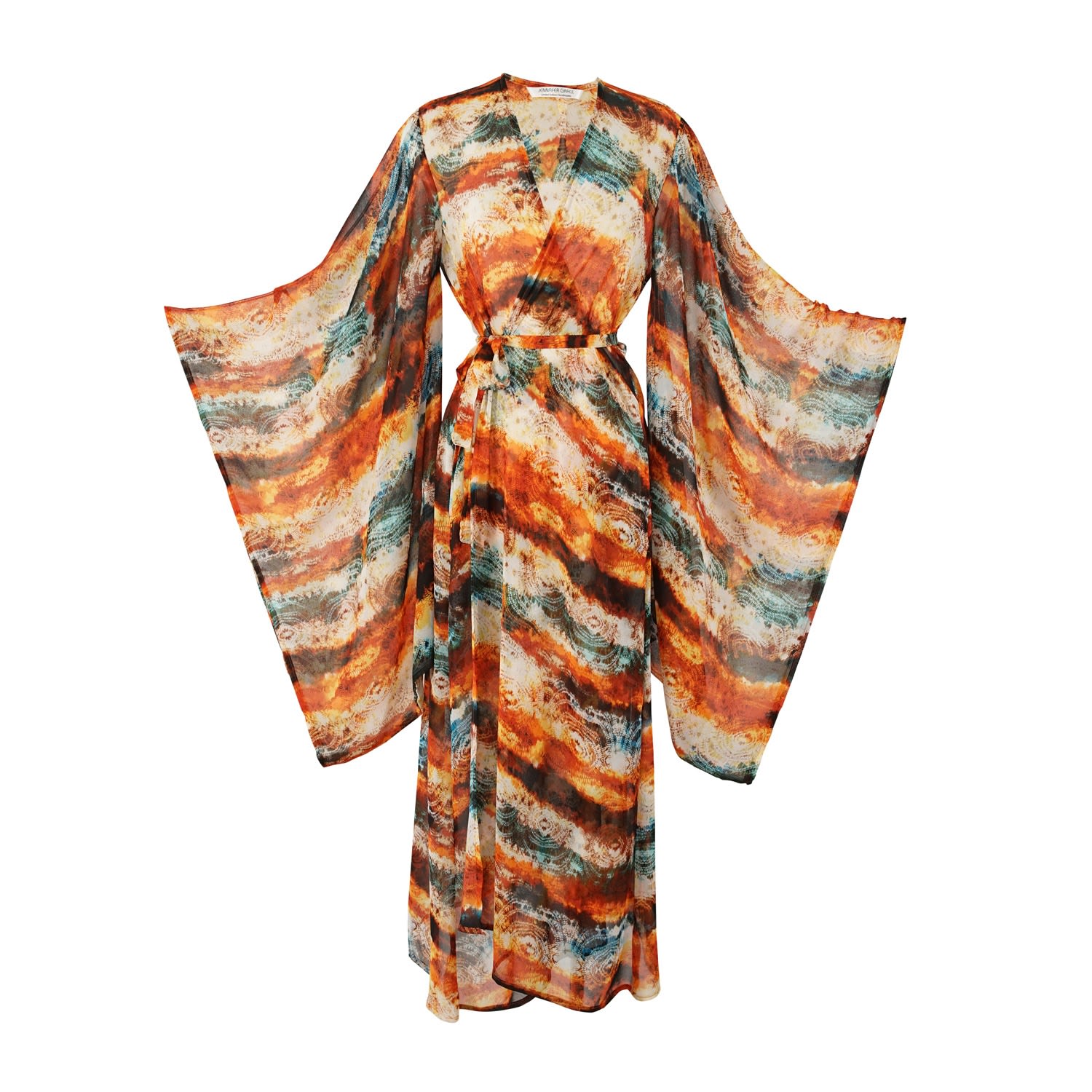 Women’s Yellow / Orange Solstice Kimono XXL Jennafer Grace