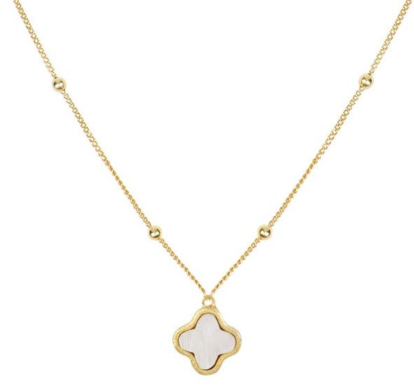 Women’s Clover Necklace Gold Mother Of Pearl Lila Rasa