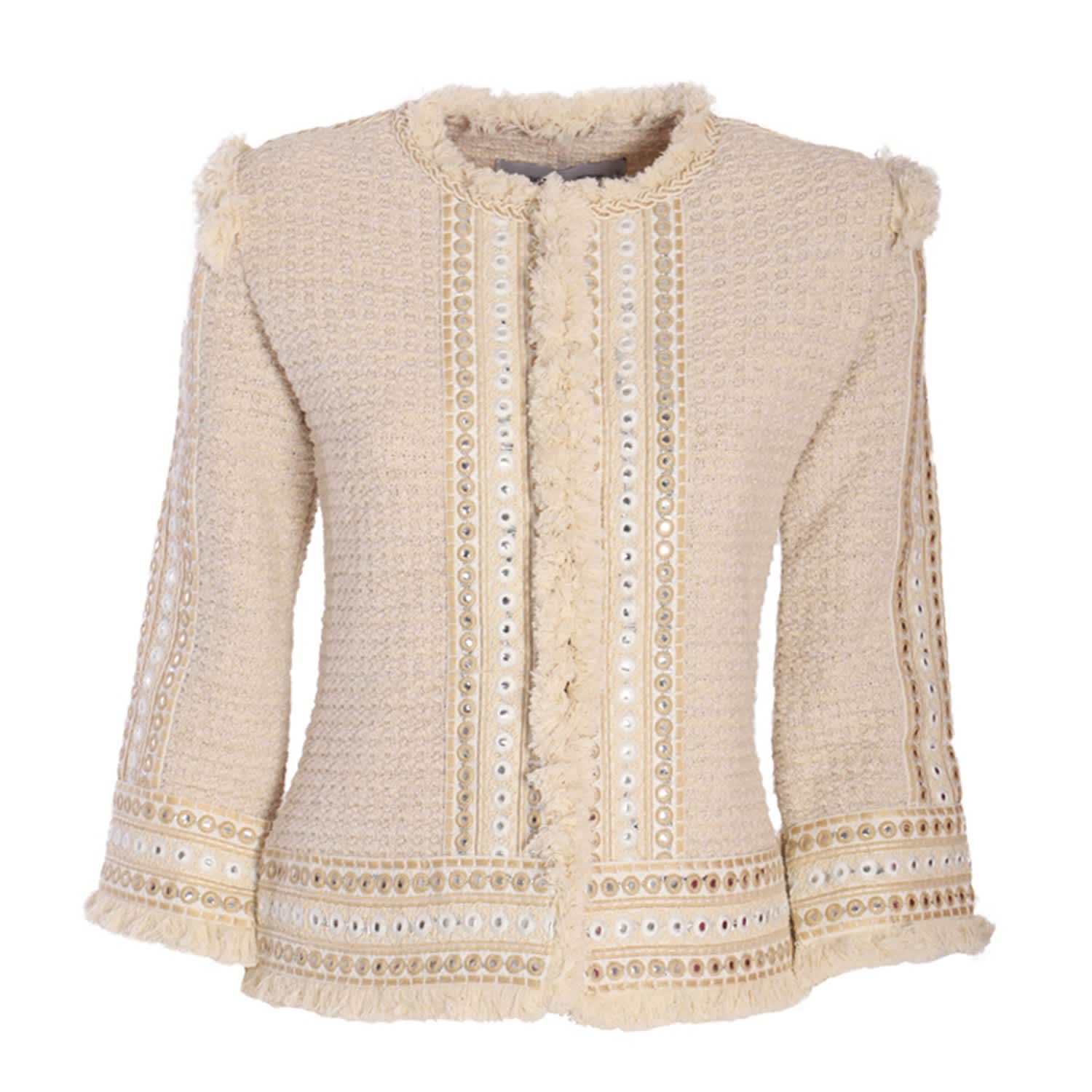 cream short jacket