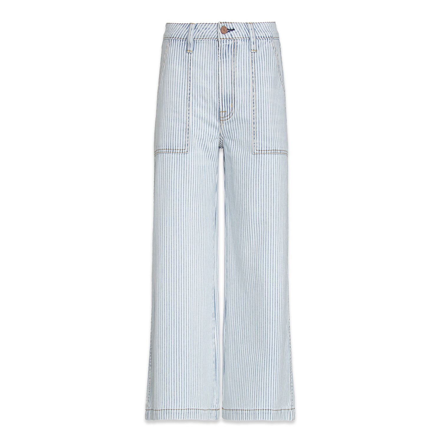 Shop Noend Denim Women's Blue Avery Cropped Wide Trouser