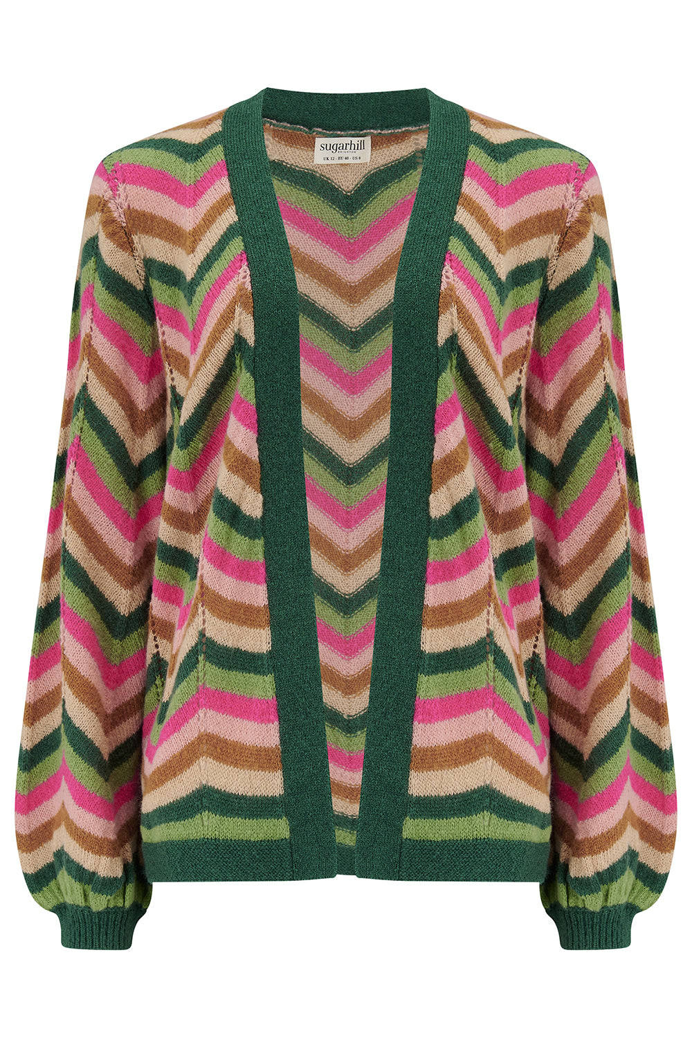 Sugarhill Brighton Women's Bella Cardigan Multi, Autumn Chevron